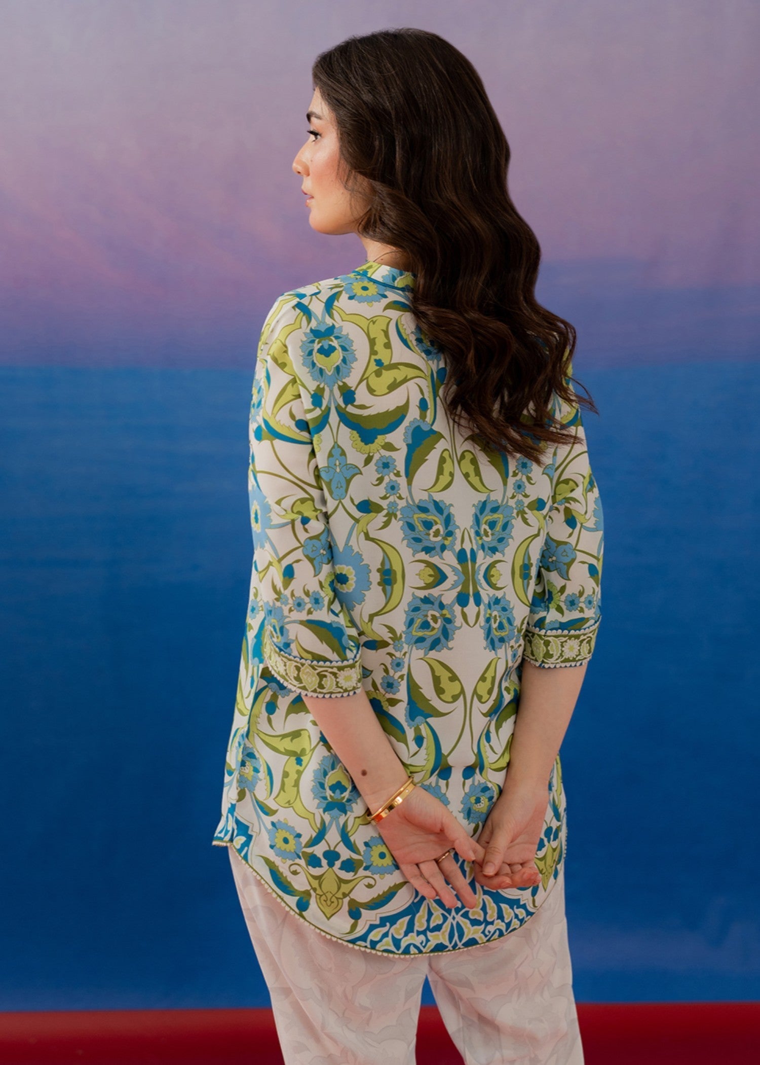 poly lawn Co Ord Sets in Green