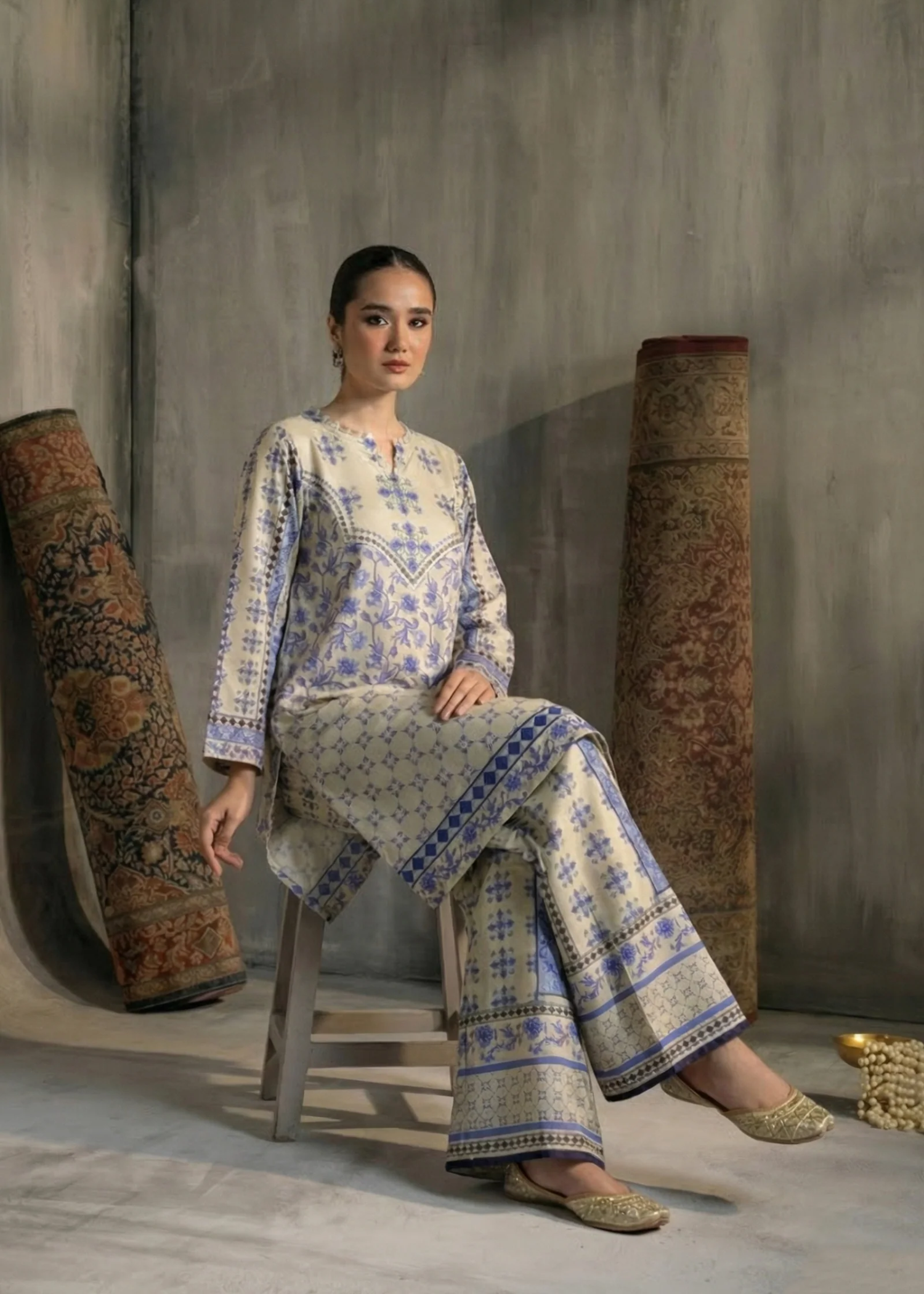 silk charmeuse Co Ord Sets in Eggshell