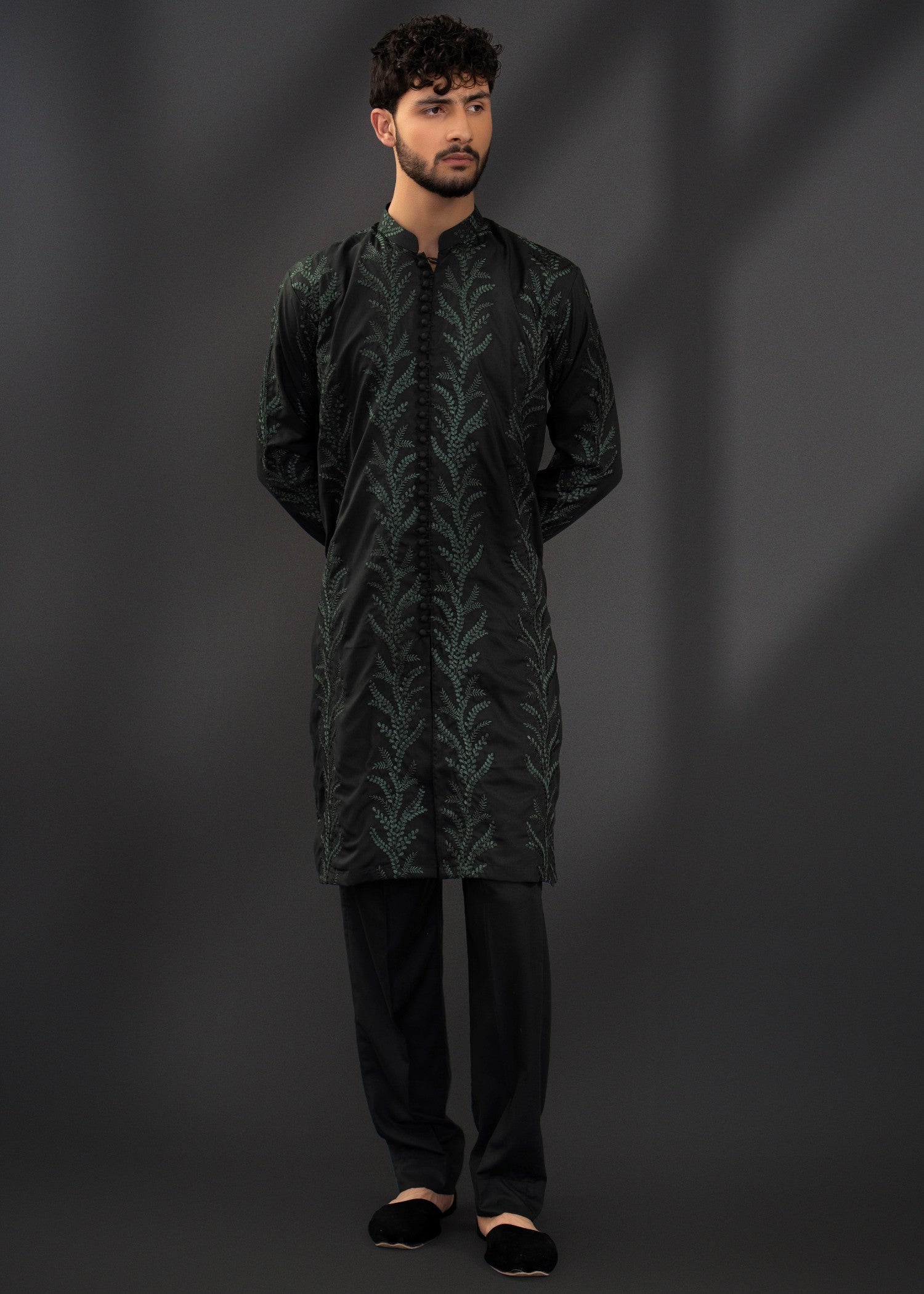 wash & wear Kurta Set in Green