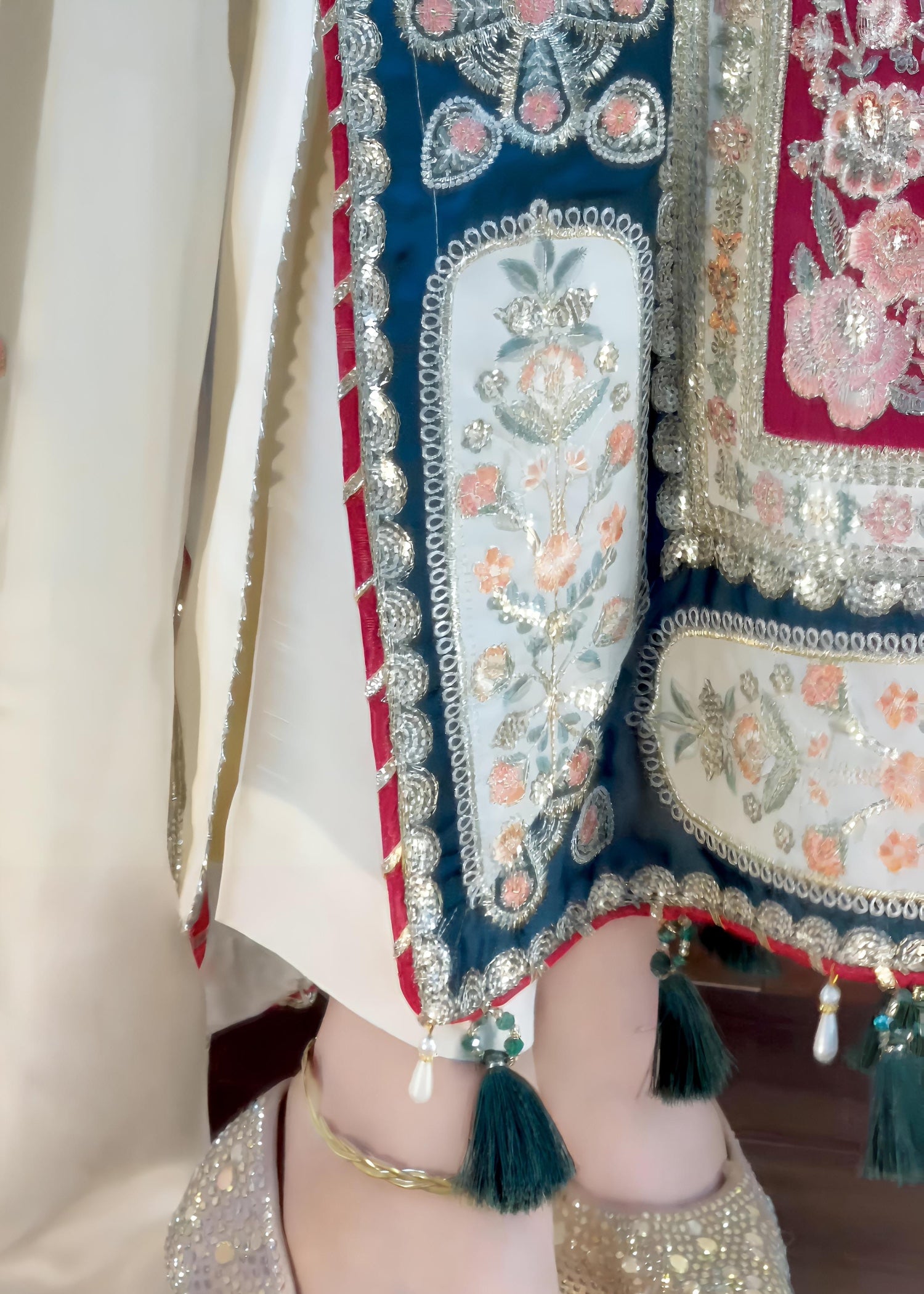 silk Kaftan in White