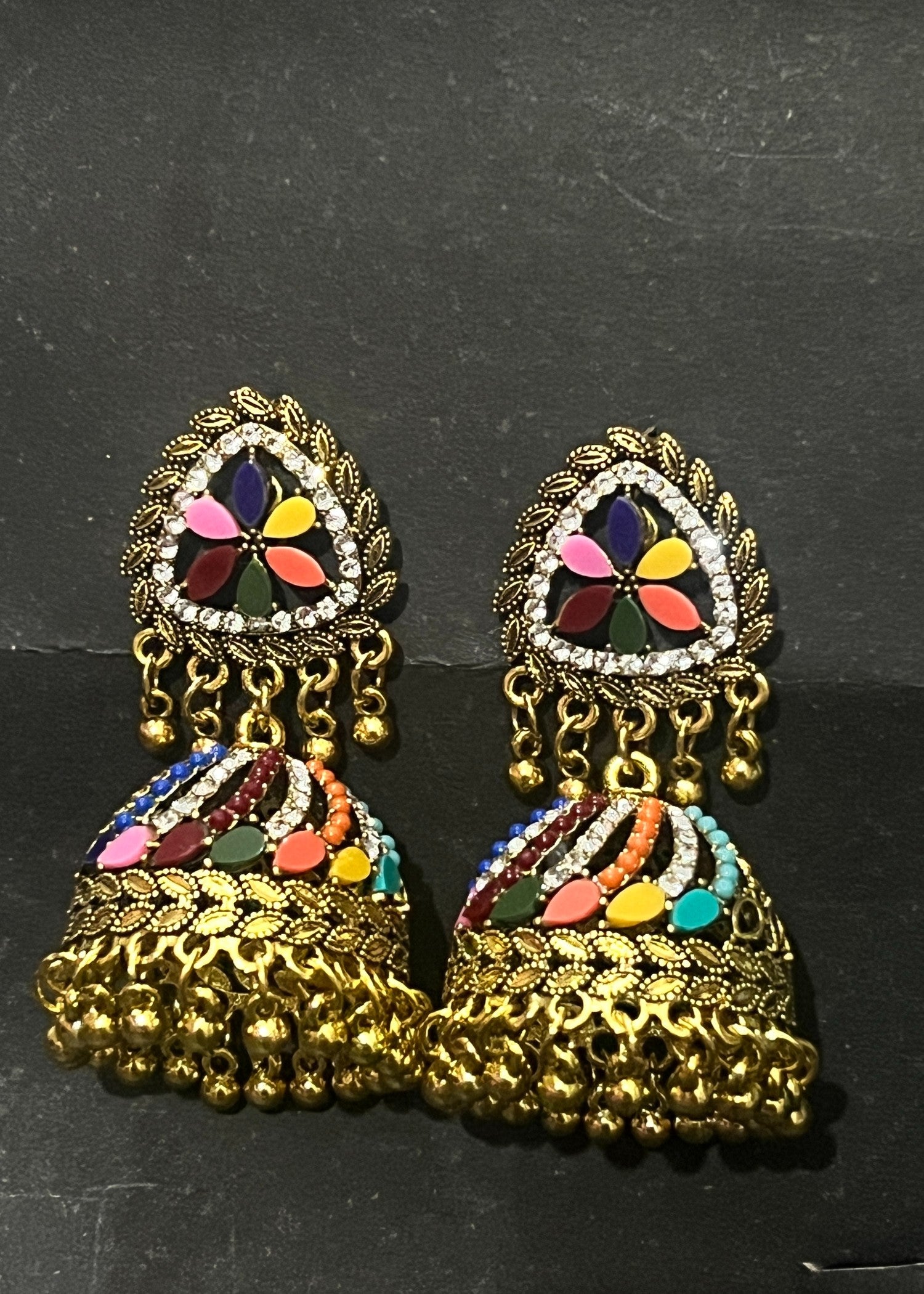 Earrings in Multi, goldenrod Color by - Trendy Women Earrings MVW2510