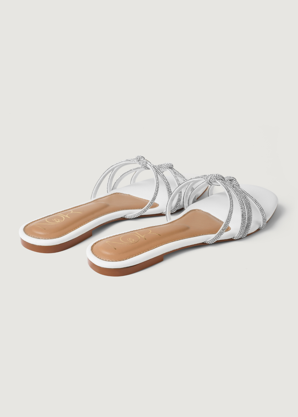 Slides in White by - High Quality Women Slides MGE5358