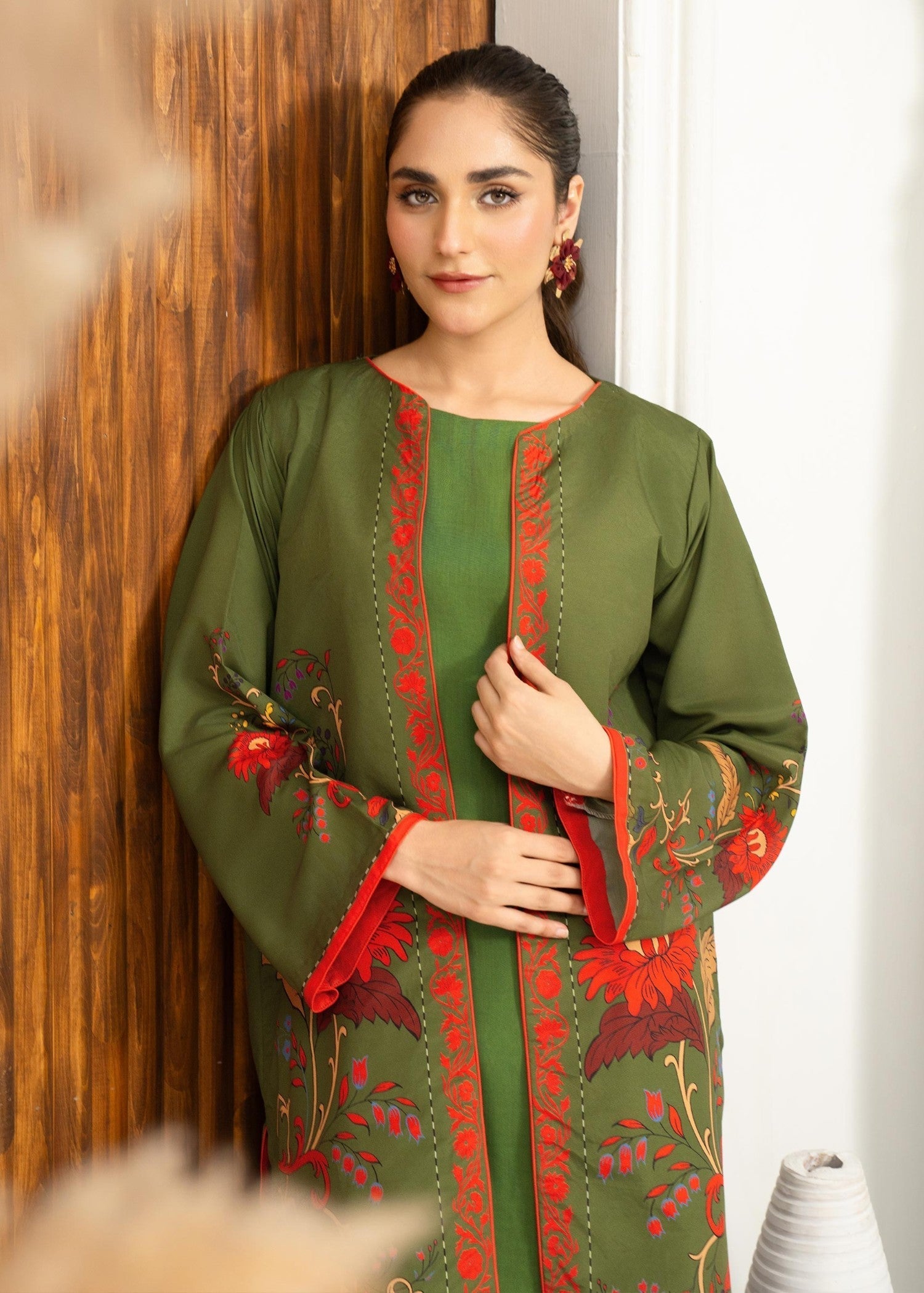 lawn Gown in Green