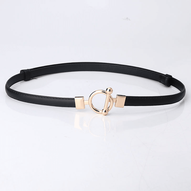 Fashion Women'S Coat Decorated Leather Belt