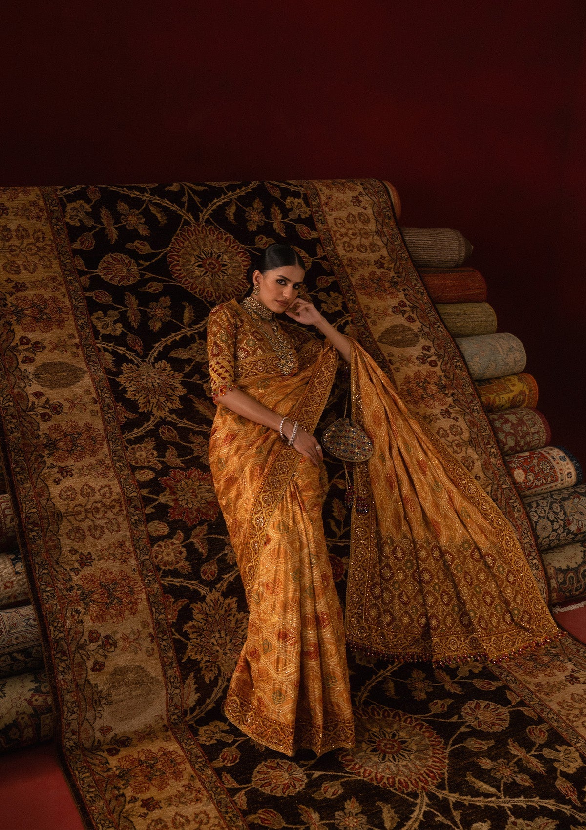silk Unstitched in Yellow-orange
