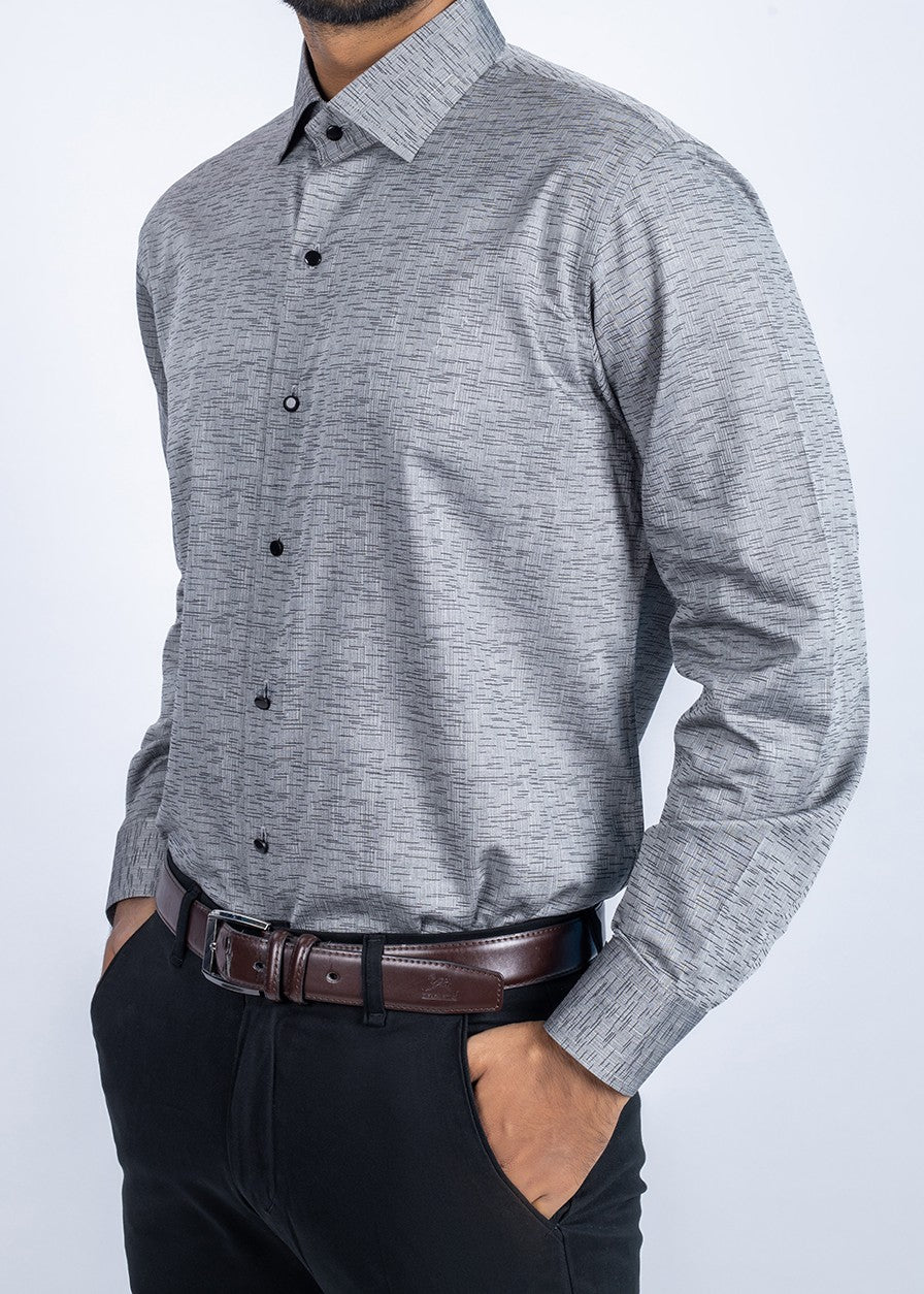cotton Casual Shirt in Grey