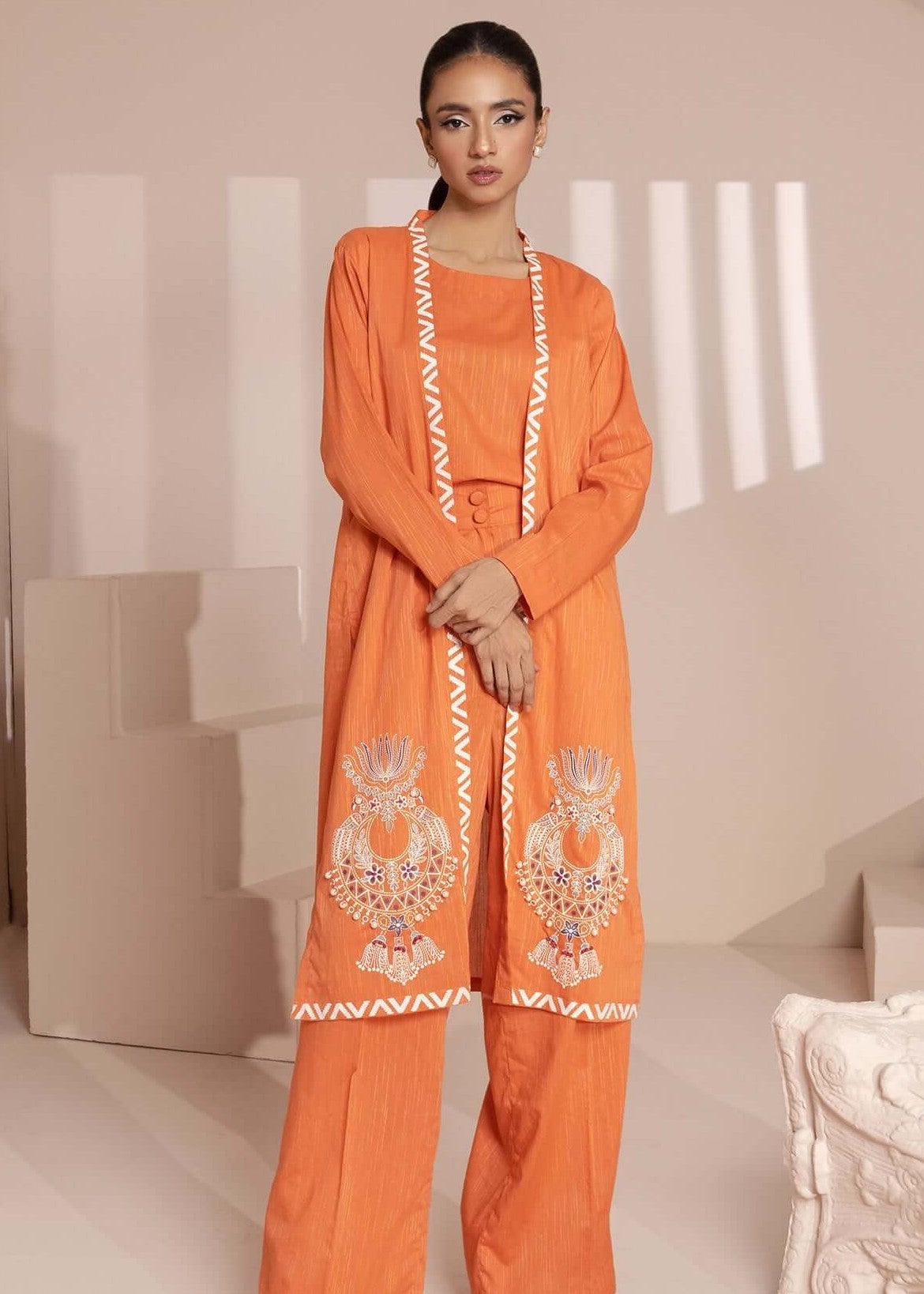 cambric Gown in Orange