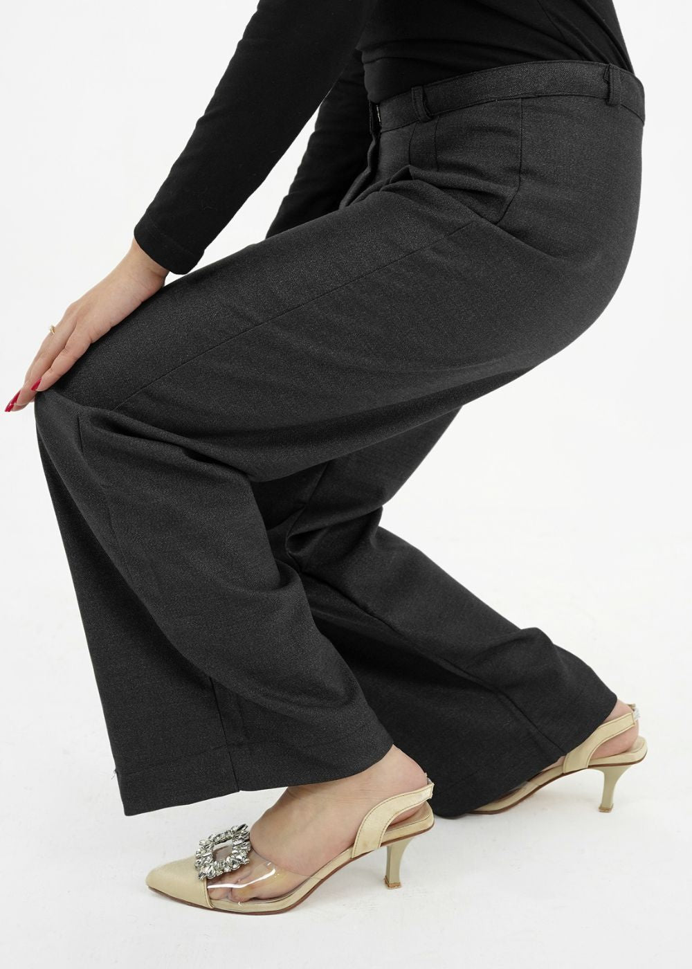 polycotton Pants in Charcoal