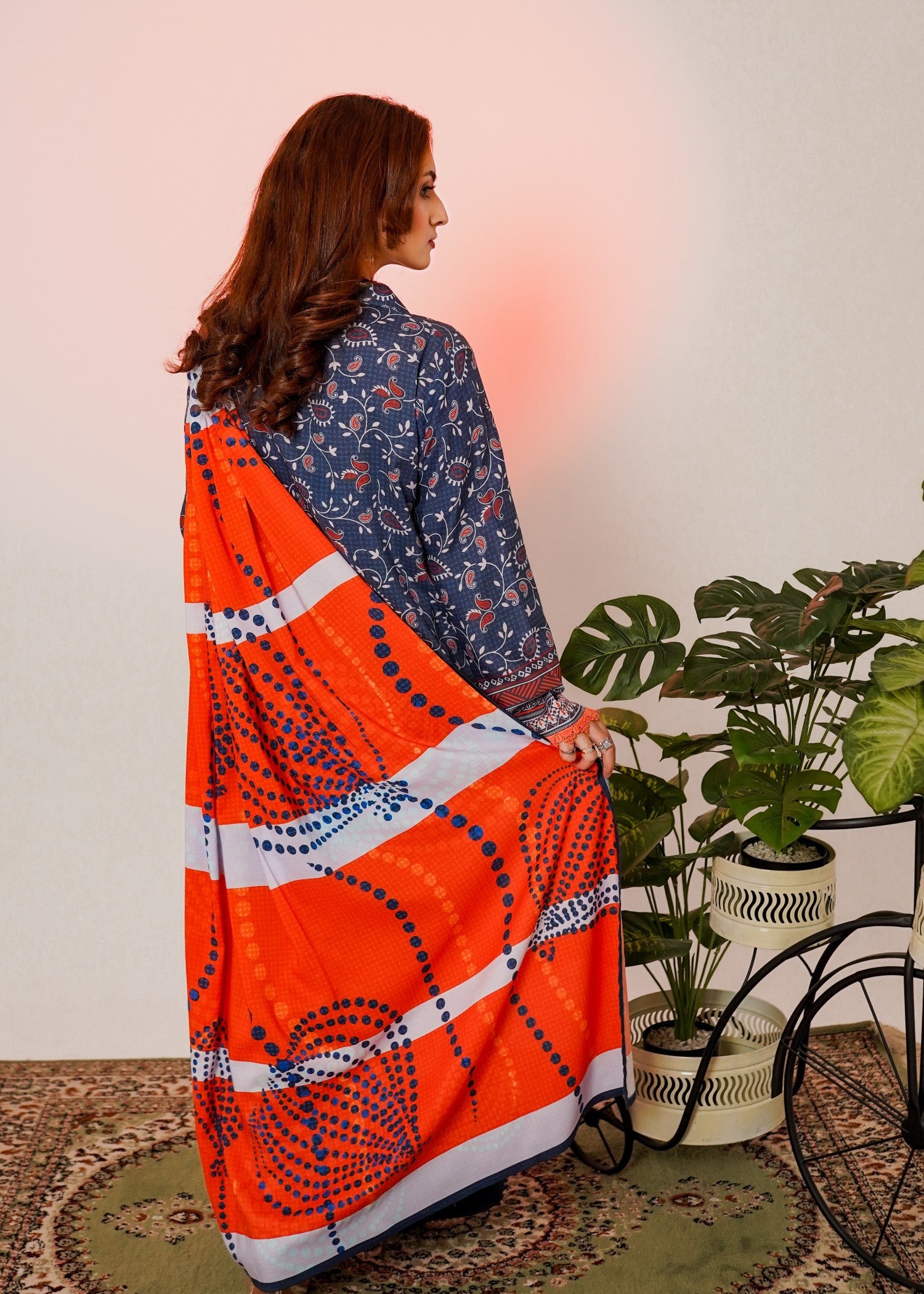 linen Kurta Set in Indigo
