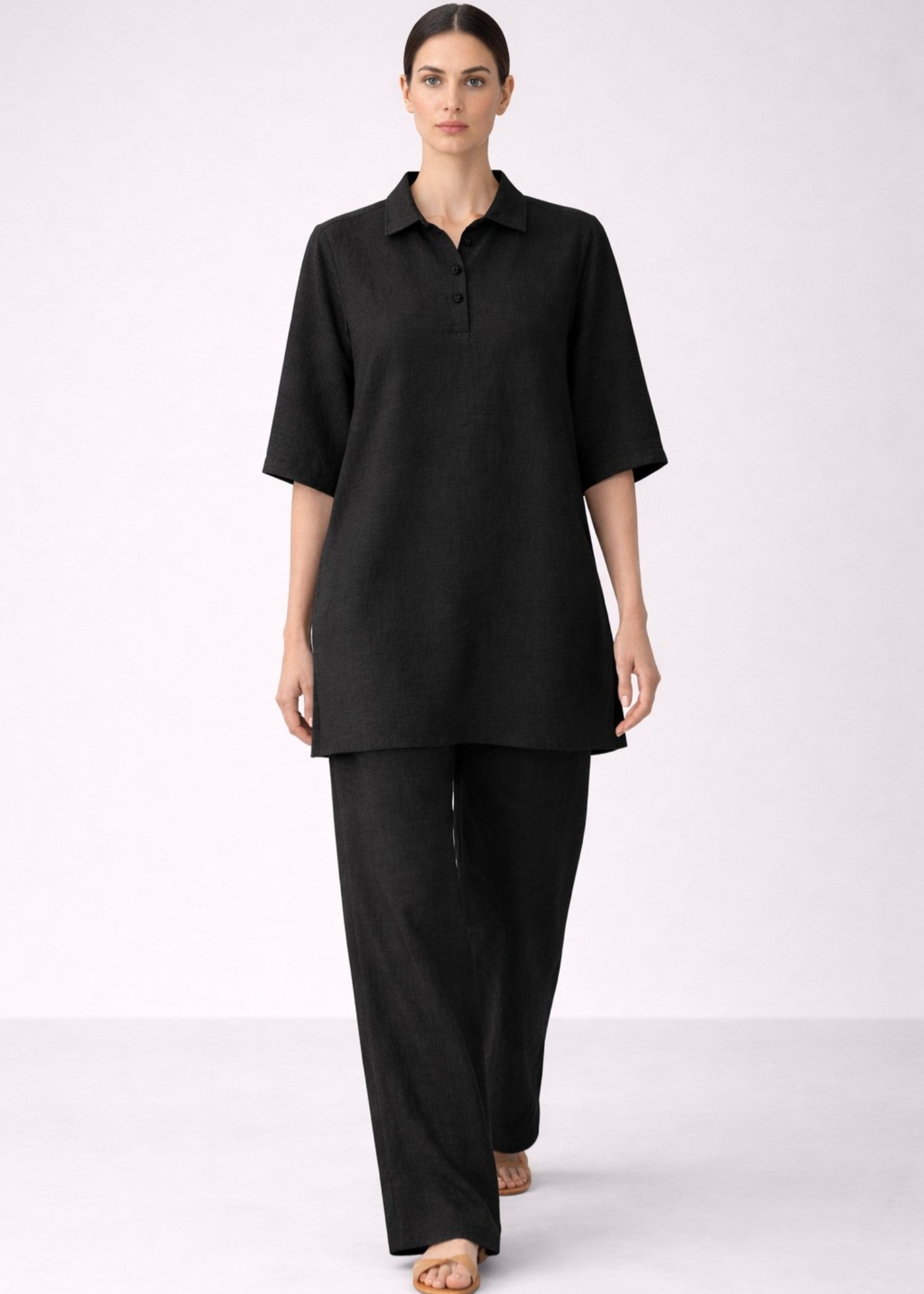 seersucker Trousers in Black