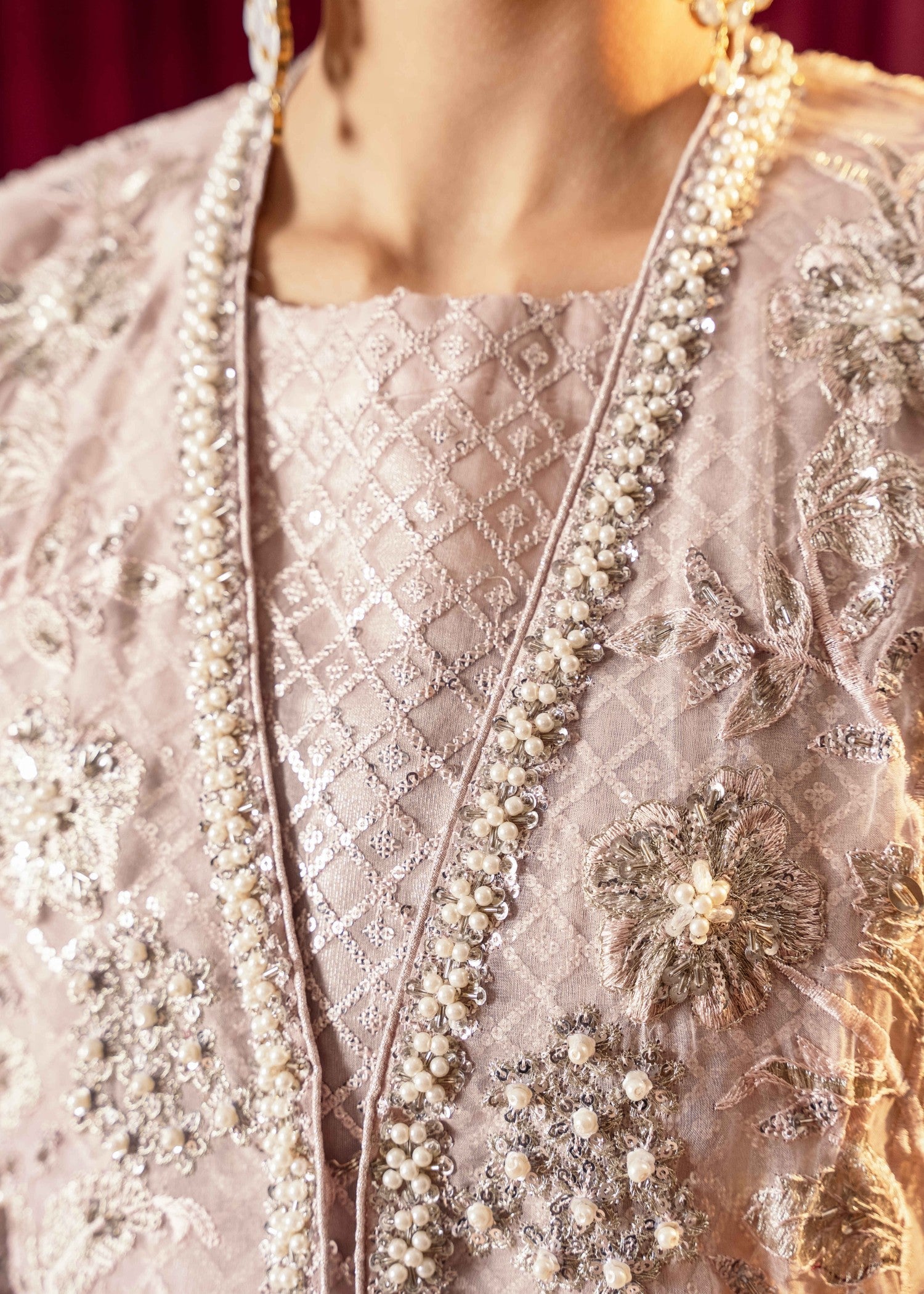 organza Gown in Baby pink