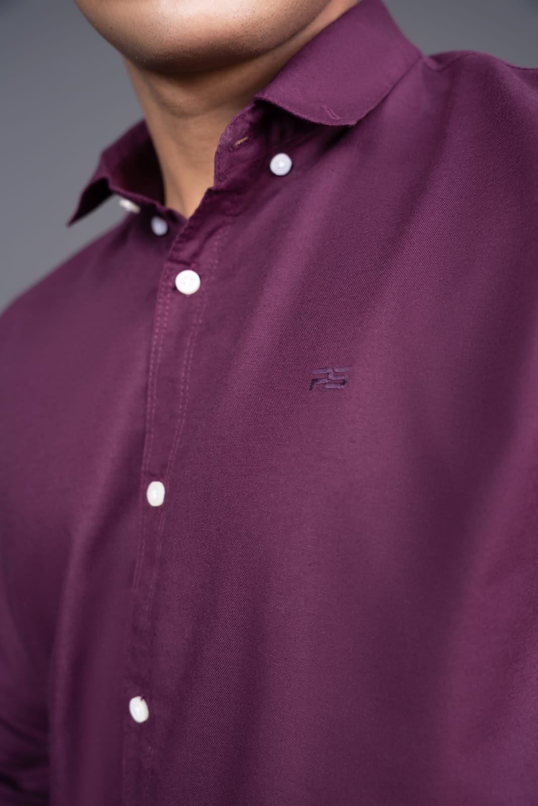 cotton Casual Shirt in Purple