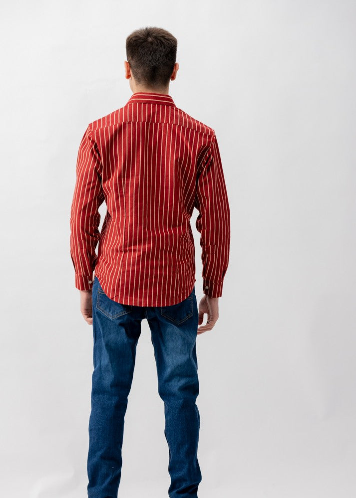 flannel Casual Shirt in Maroon