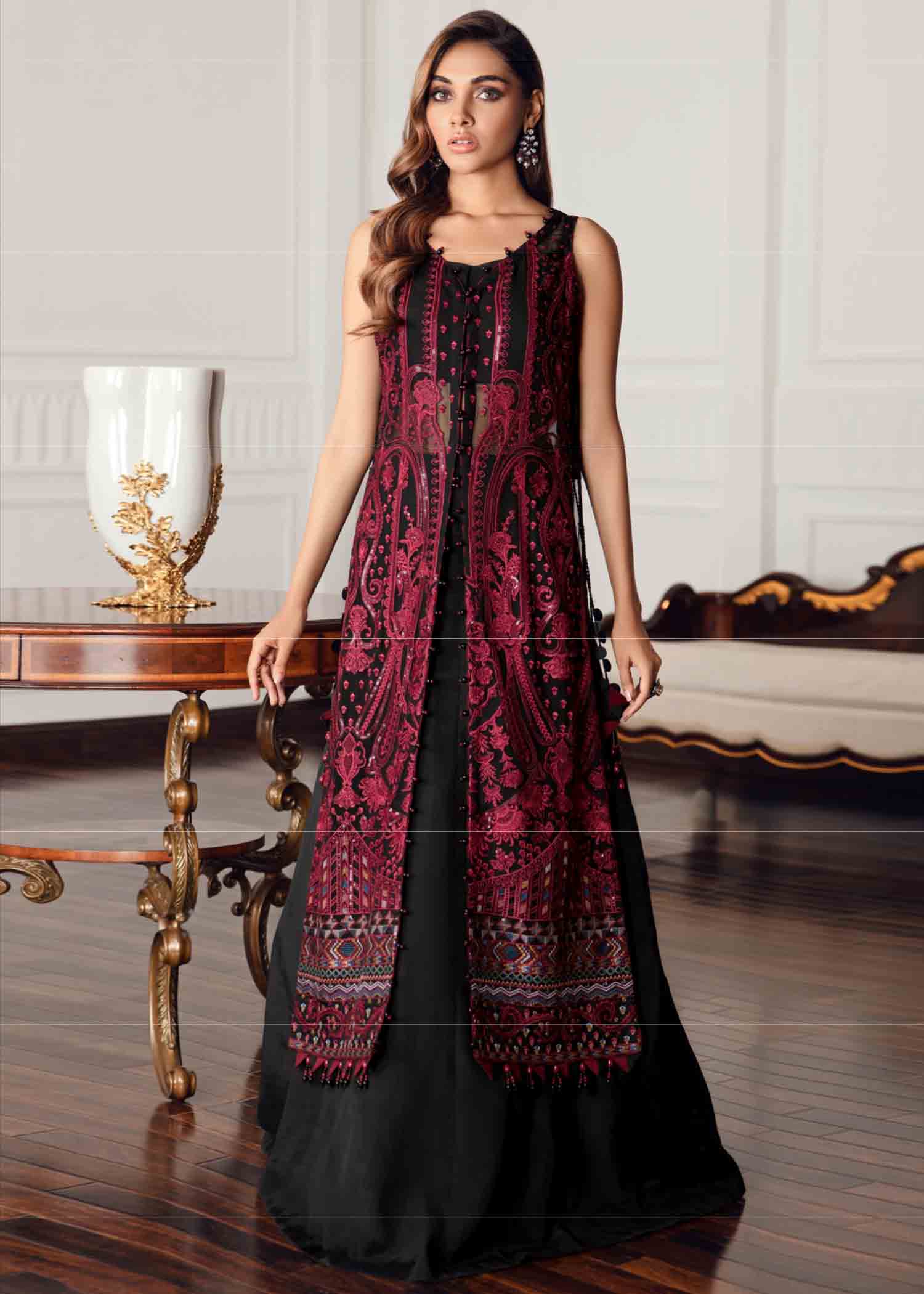chiffon Unstitched in Black
