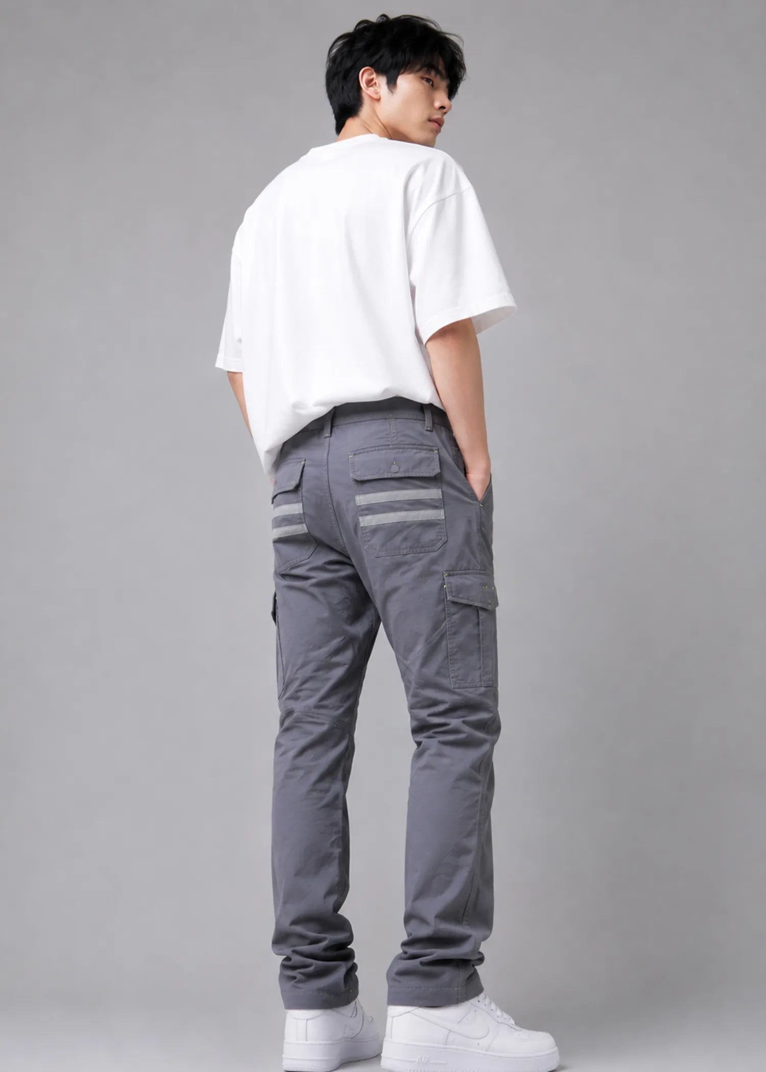 cotton Pants in Slate grey