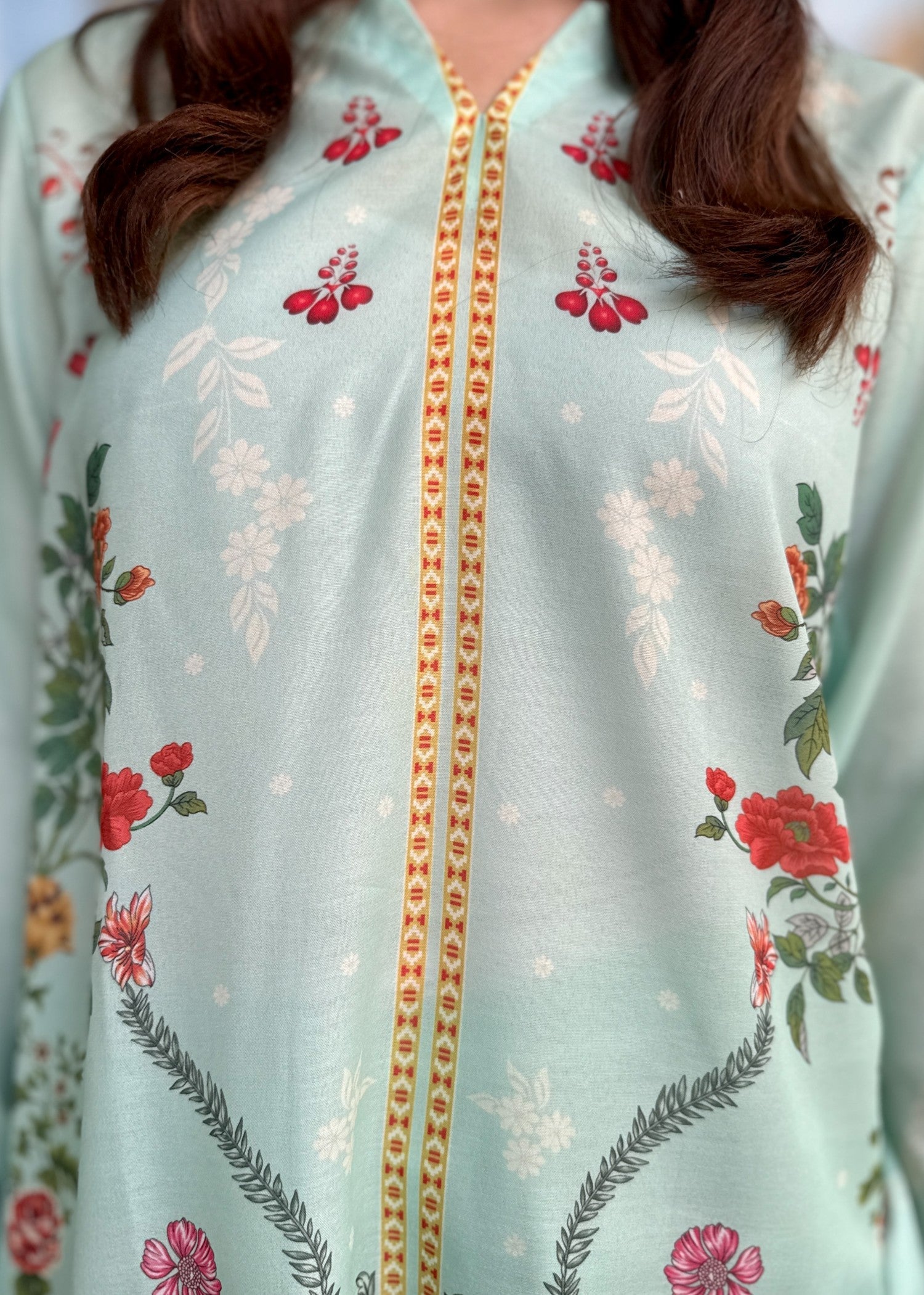 swiss lawn Co ord Sets in Mint green