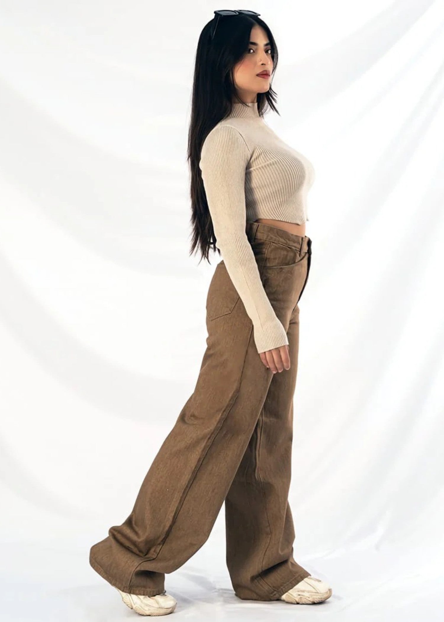 denim Jeans in Camel brown