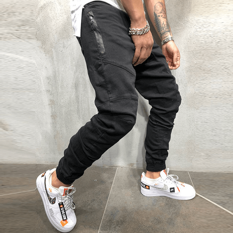 Hip Hop Side Zipper Trousers Men'S Leggings