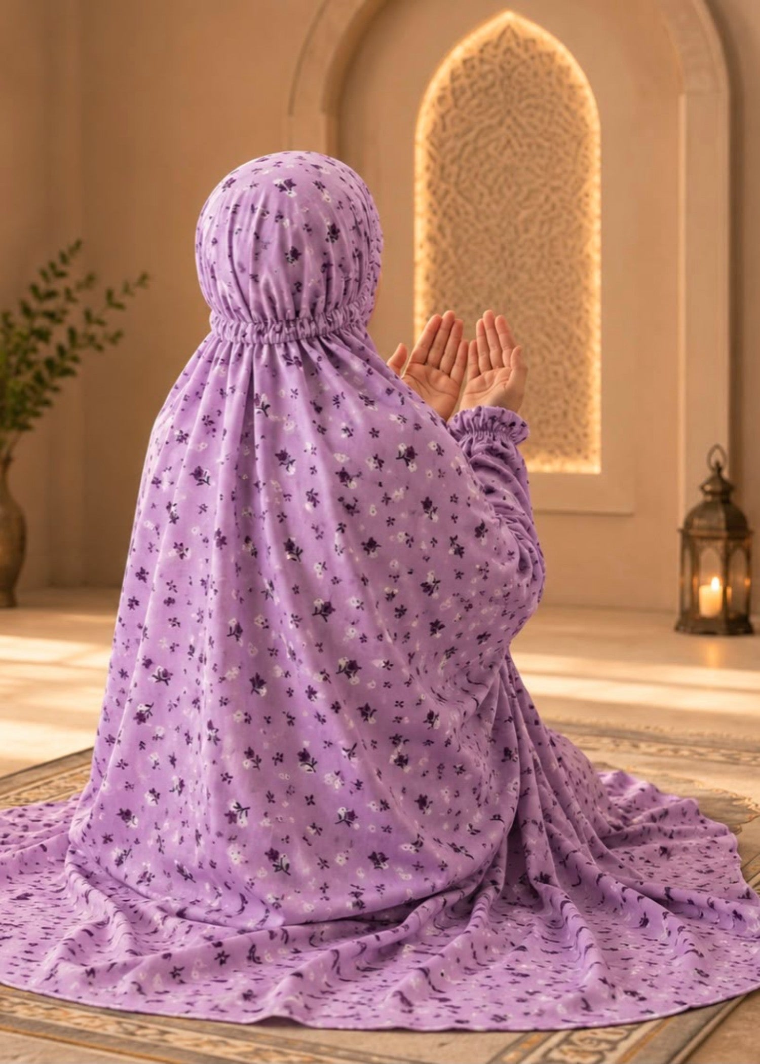 lawn Chaddar in Lavender mist