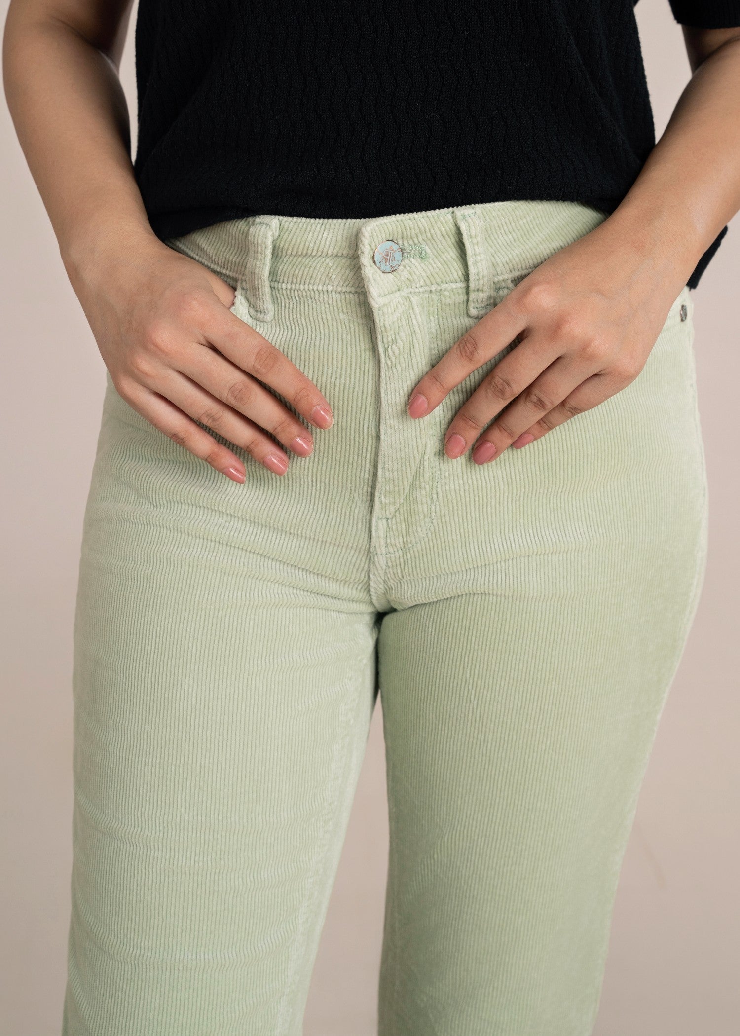 corduroy Pants in Mint green