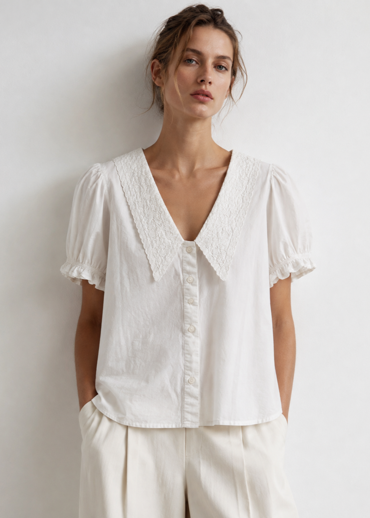 lawn Top in White