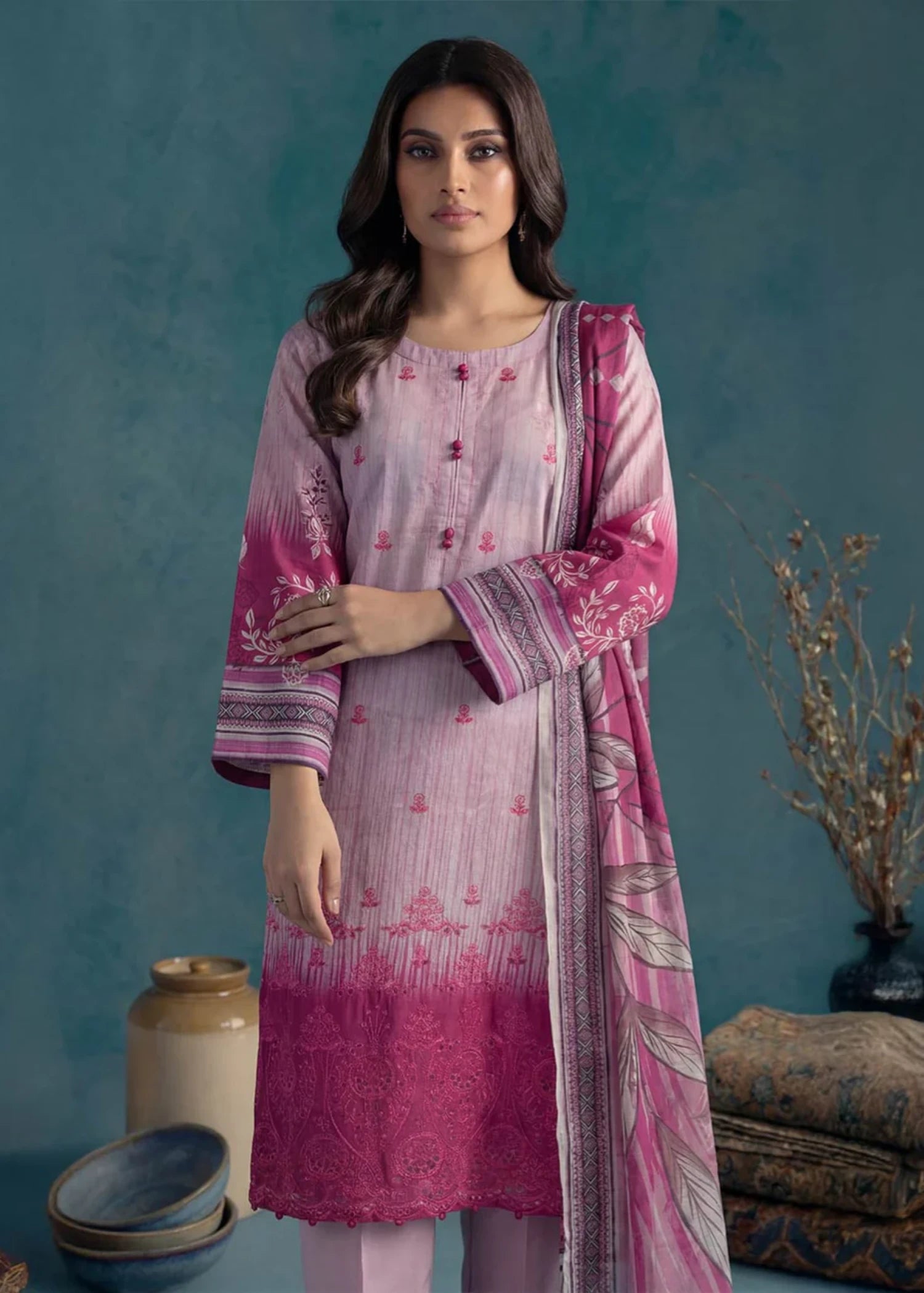 lawn Unstitched in Blush