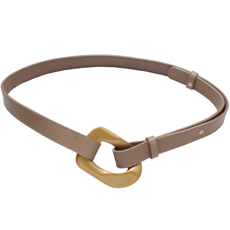 Leather Belt Women'S All-Match Jeans Belt Simple Dress Belt