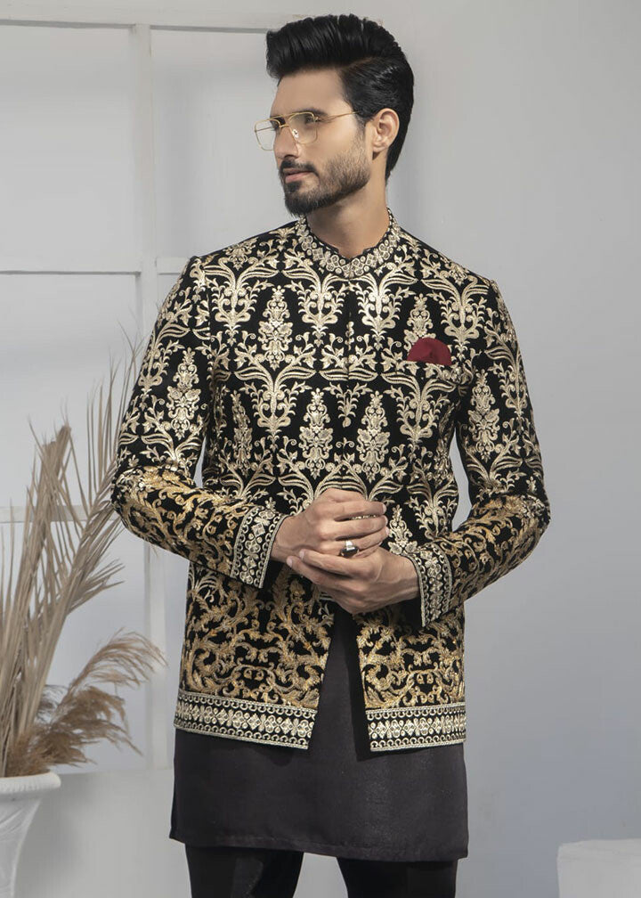 velvet Prince Coat in Black