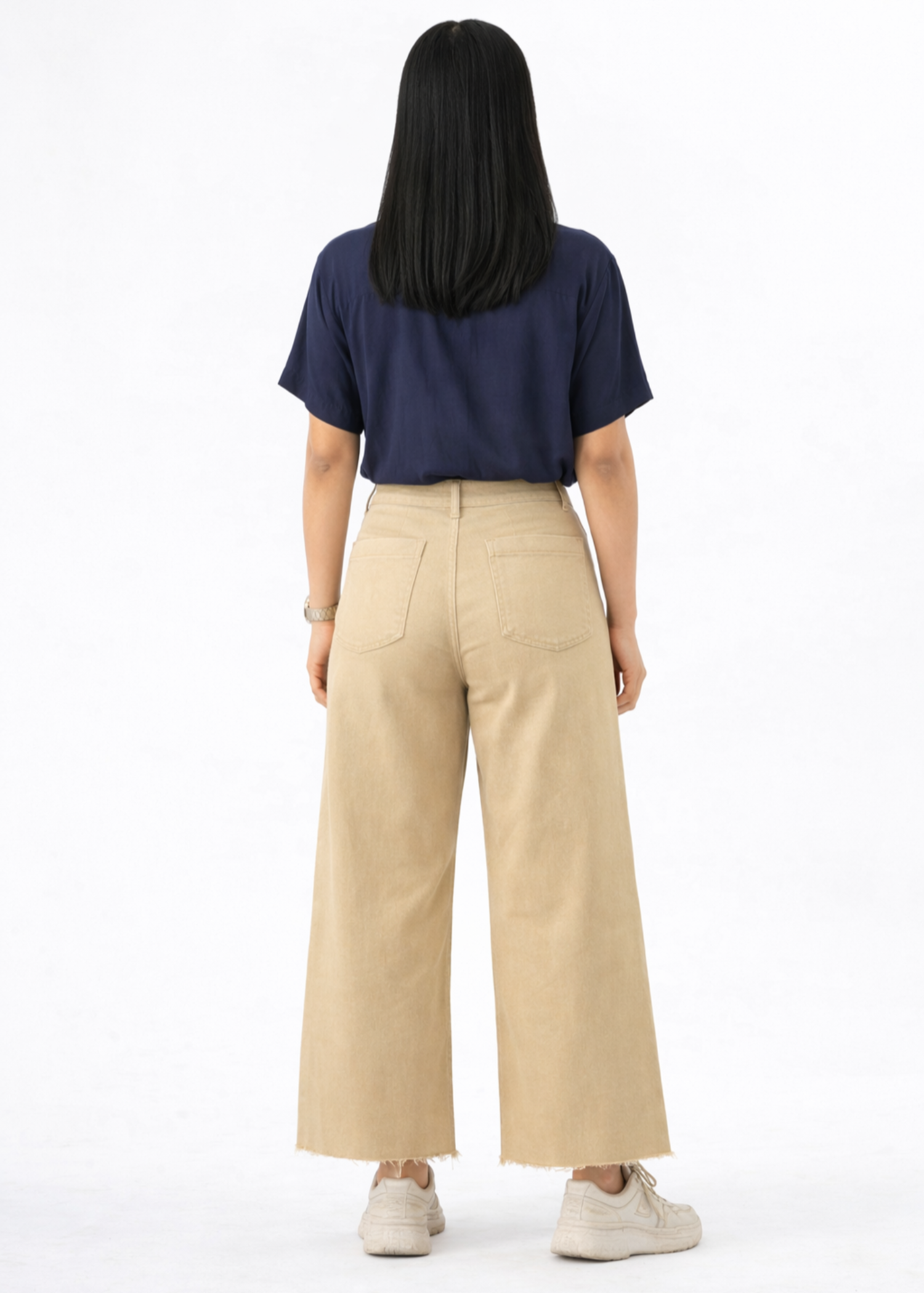 cotton Jeans in Beige
