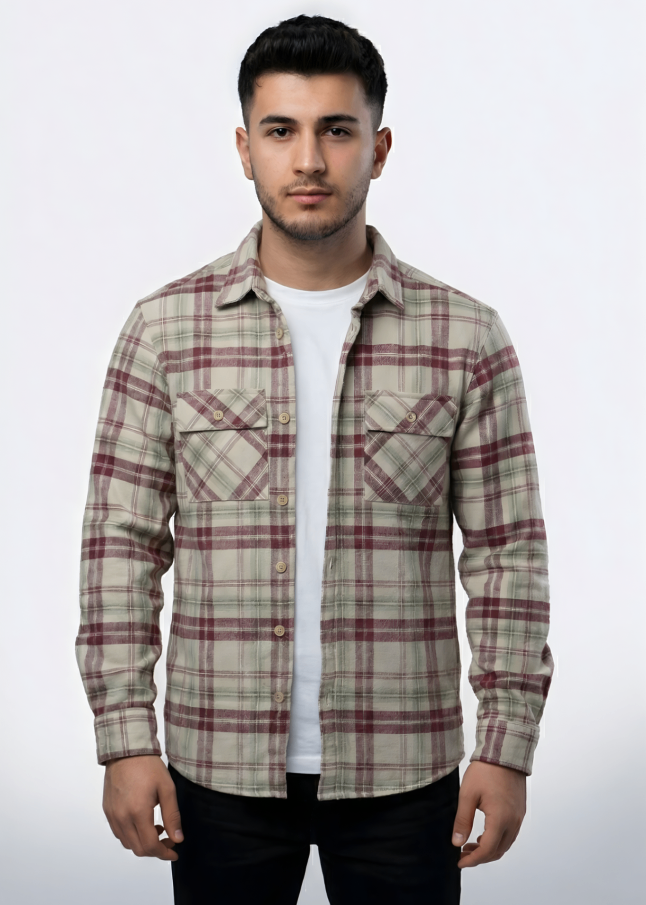 wool viscose Casual Shirt in Off-white