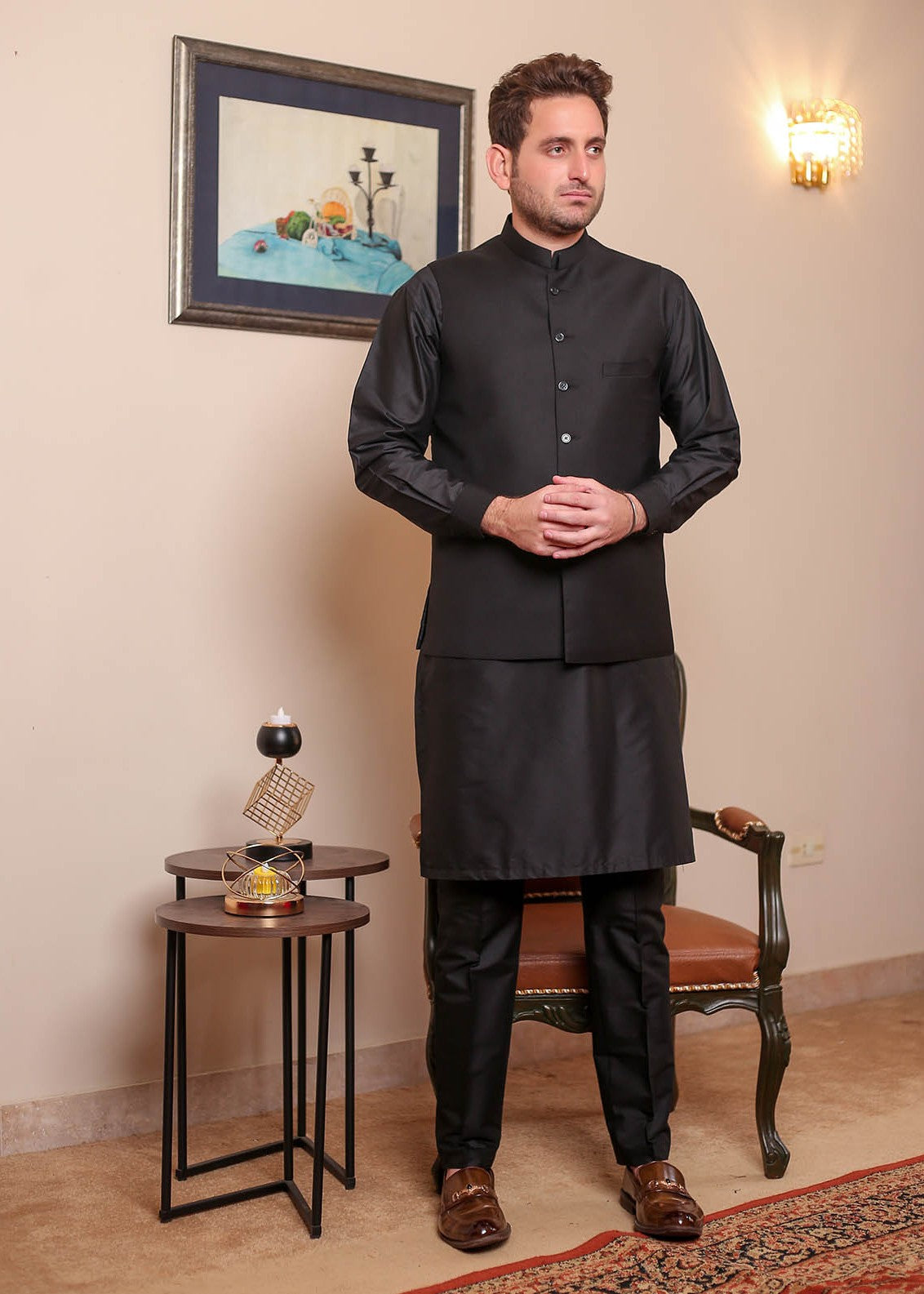 suiting Waistcoat in Black