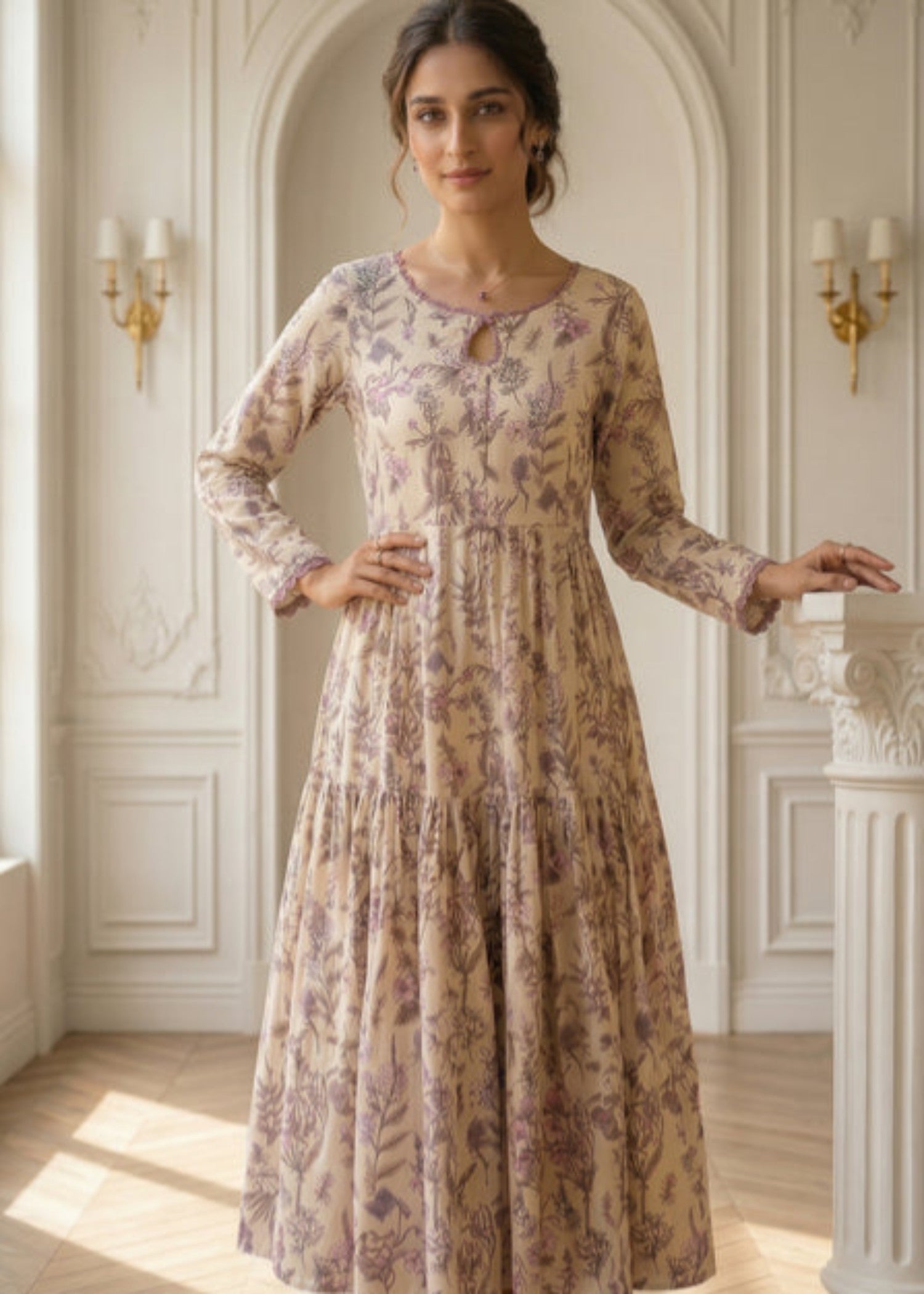 cotton Maxi in Camel brown