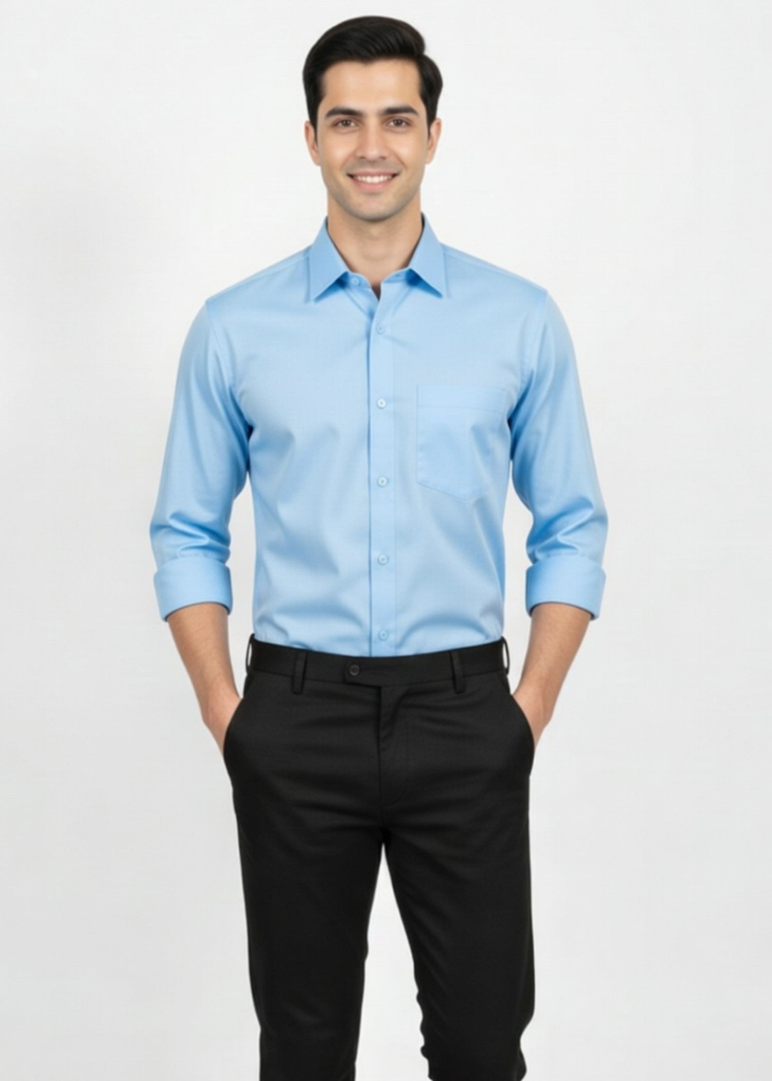 cotton Formal Shirt in Sky blue
