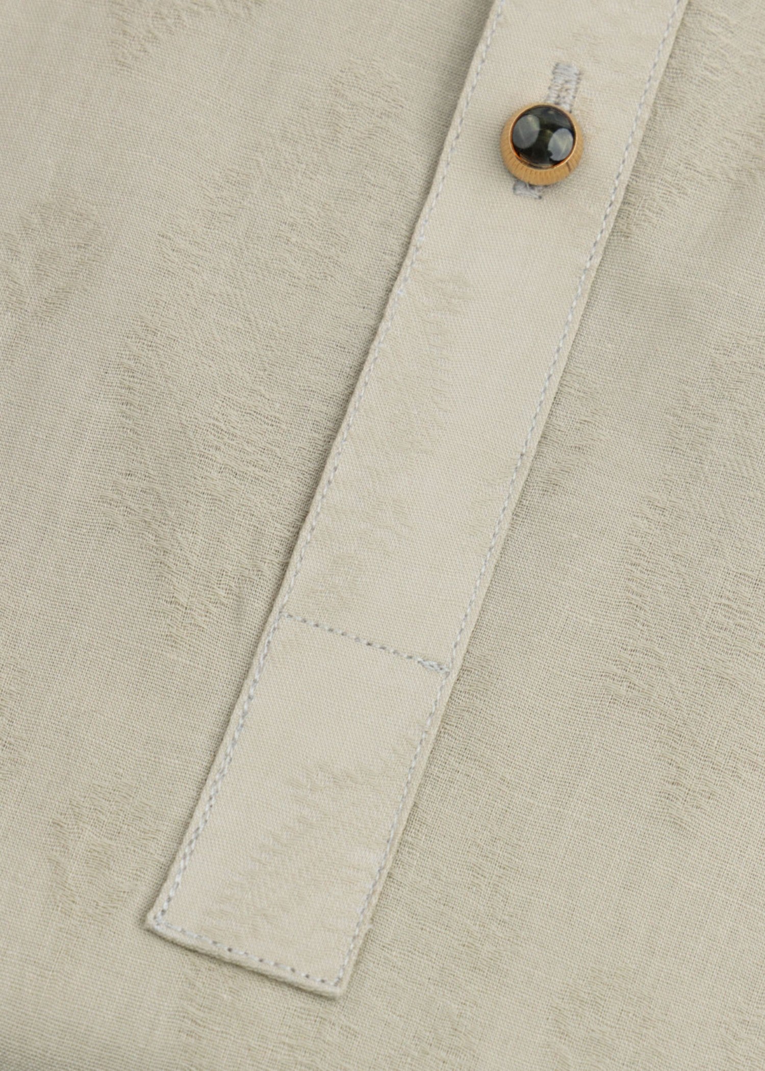 self jacquard Kurta in Beige by Atiq Ur Rehman