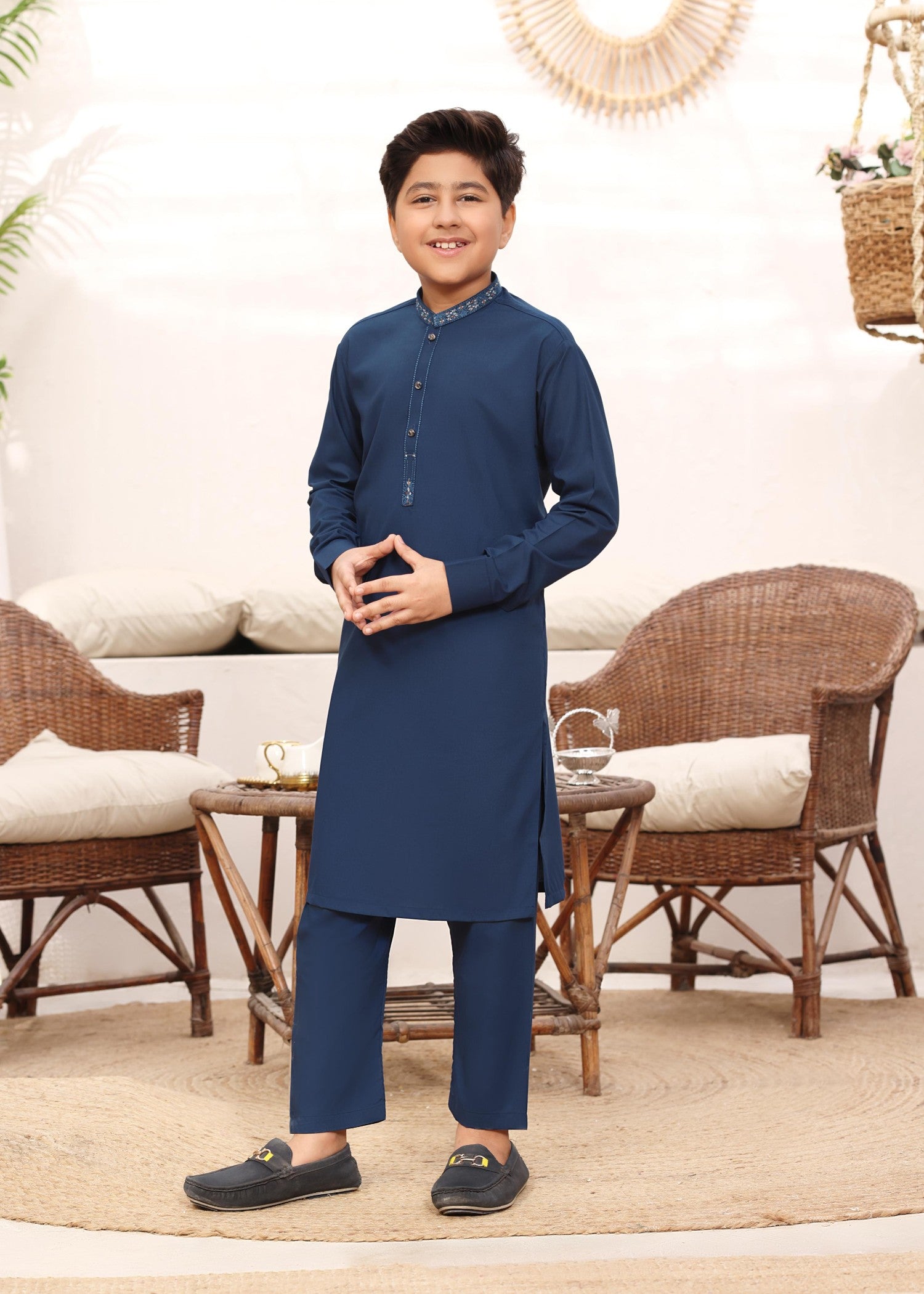 wash & wear Kurta Set in Royal blue