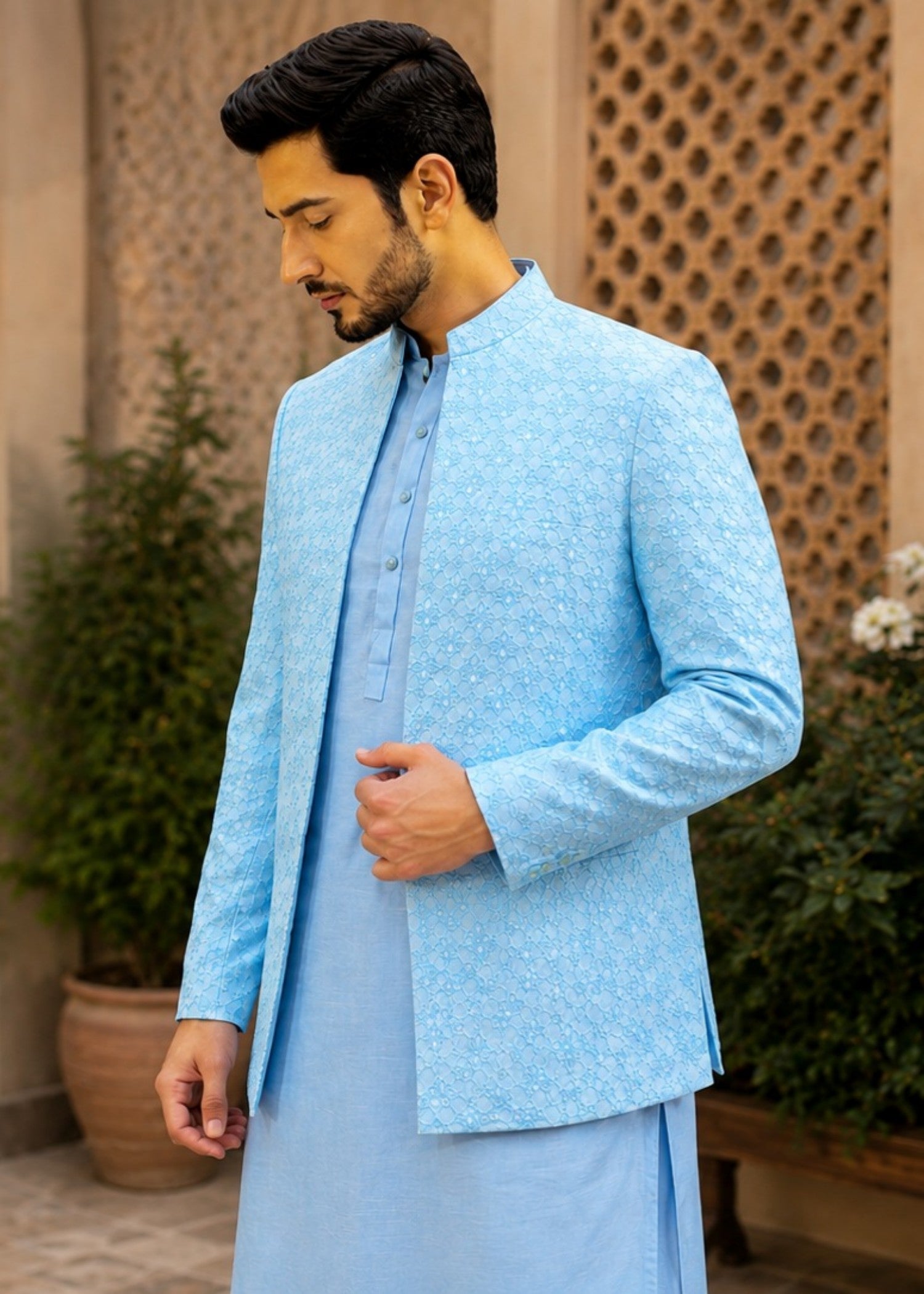 masuri Prince Coat in Sky blue