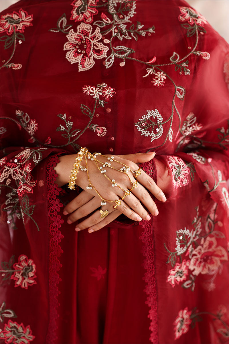 Festive – Rouge Flare - Embroidered Lawn