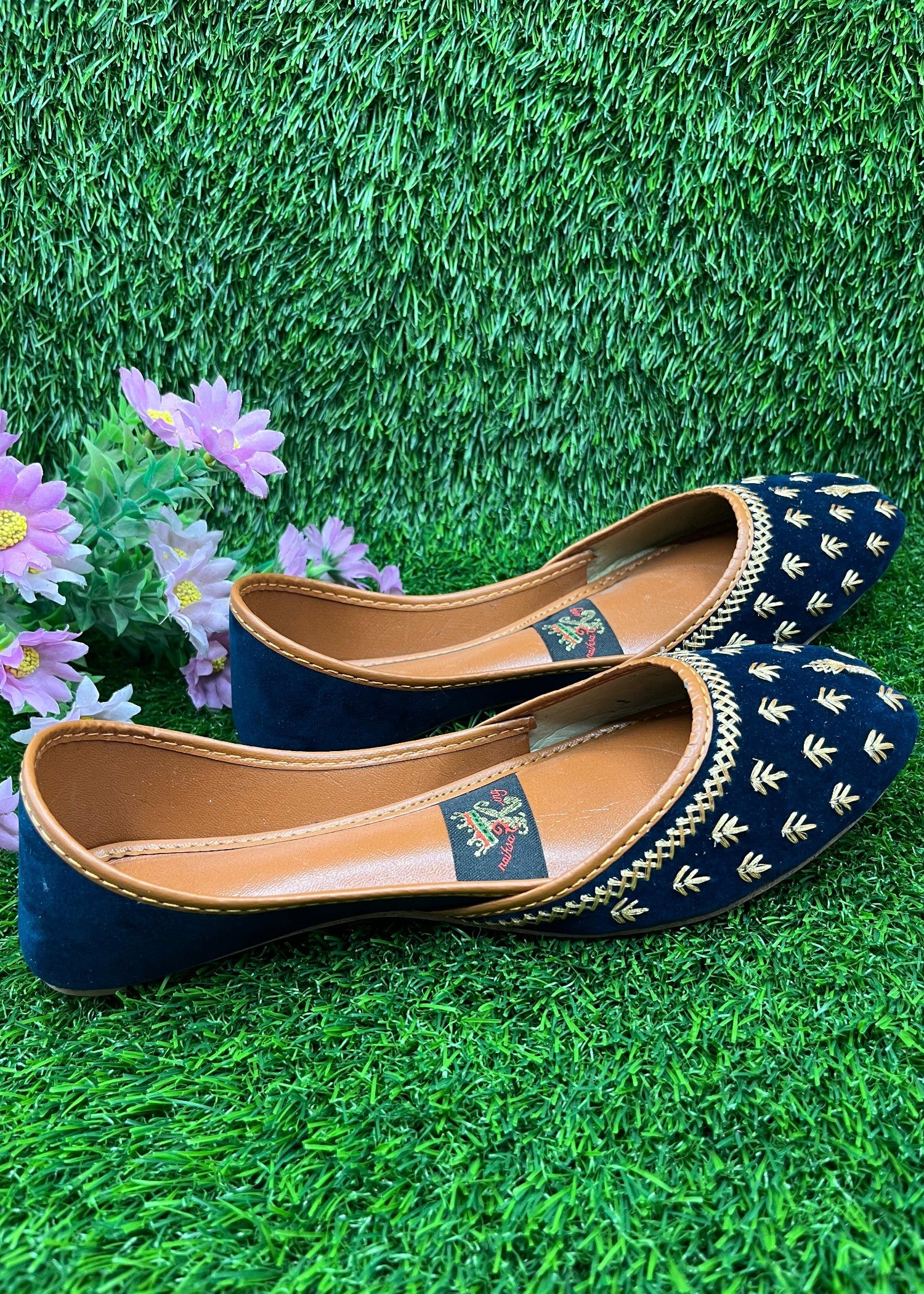 Khussa in Cobalt blue by - High Quality Women Khussa SFF2711