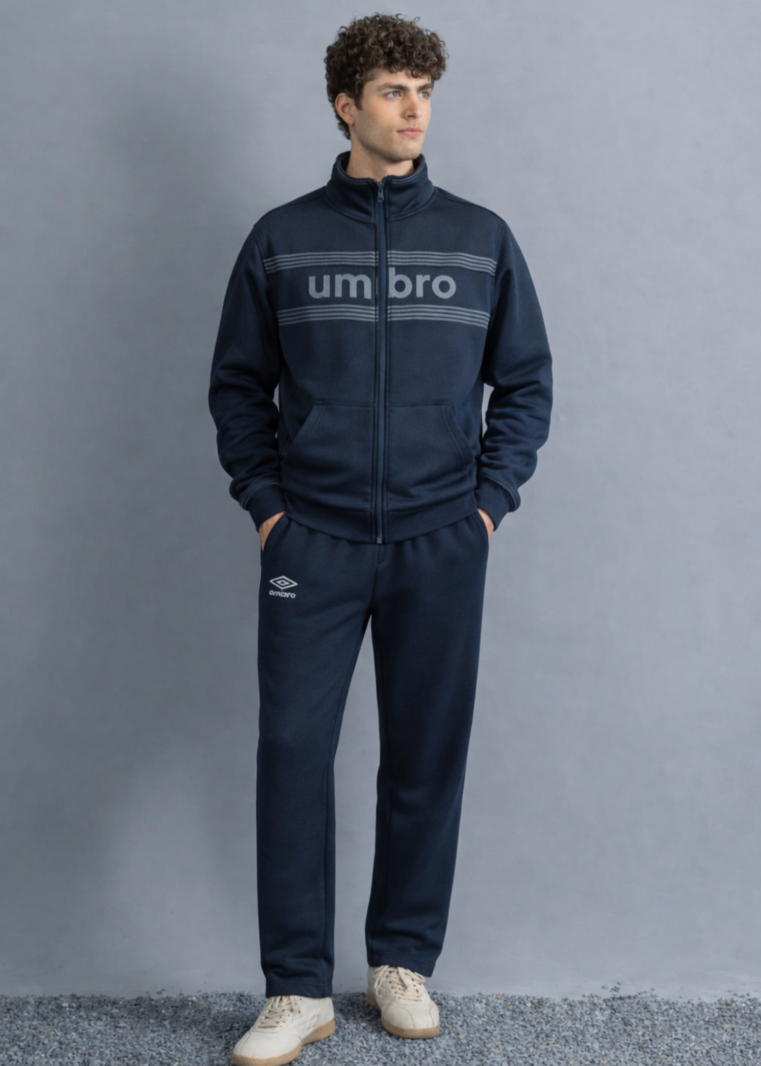 cotton Tracksuit in Navy blue
