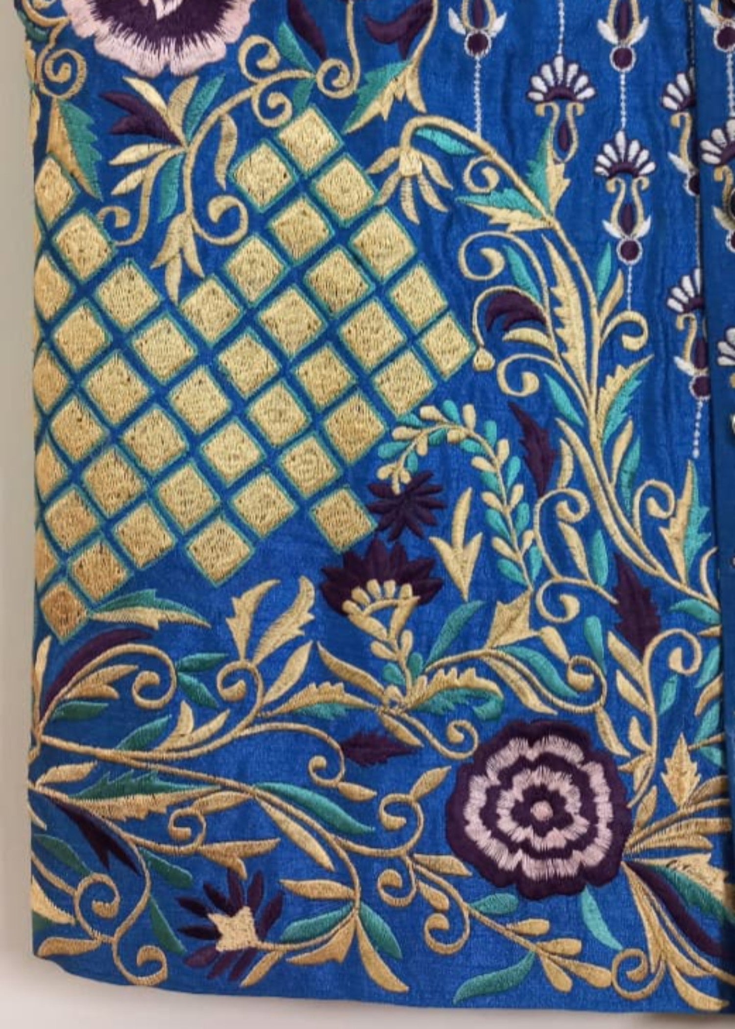 silk Waistcoat in Blue
