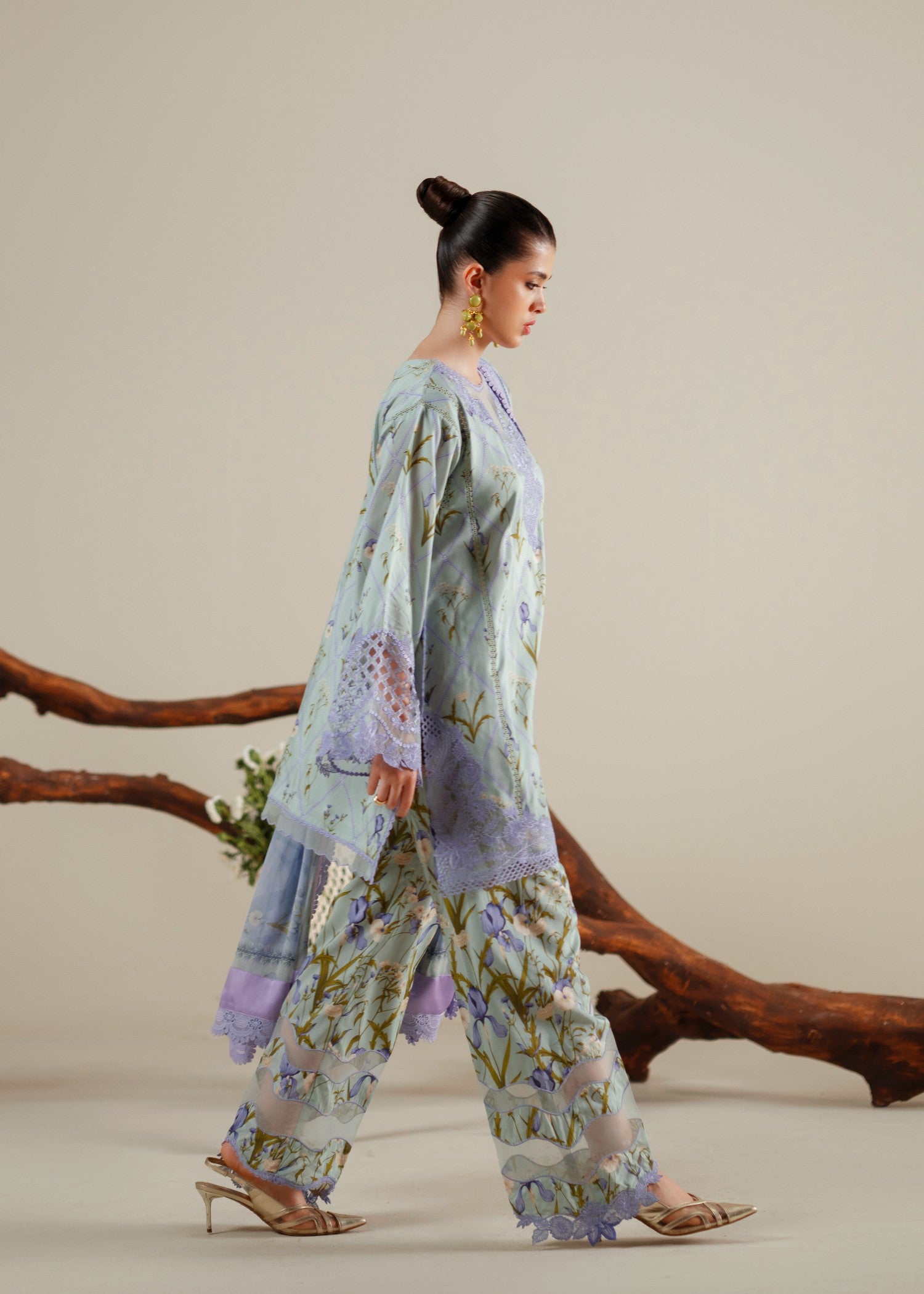 viscose Unstitched in Sky blue