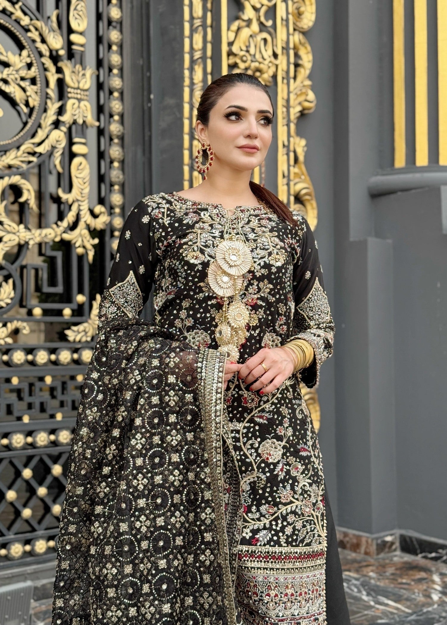 georgette Sharara in Black
