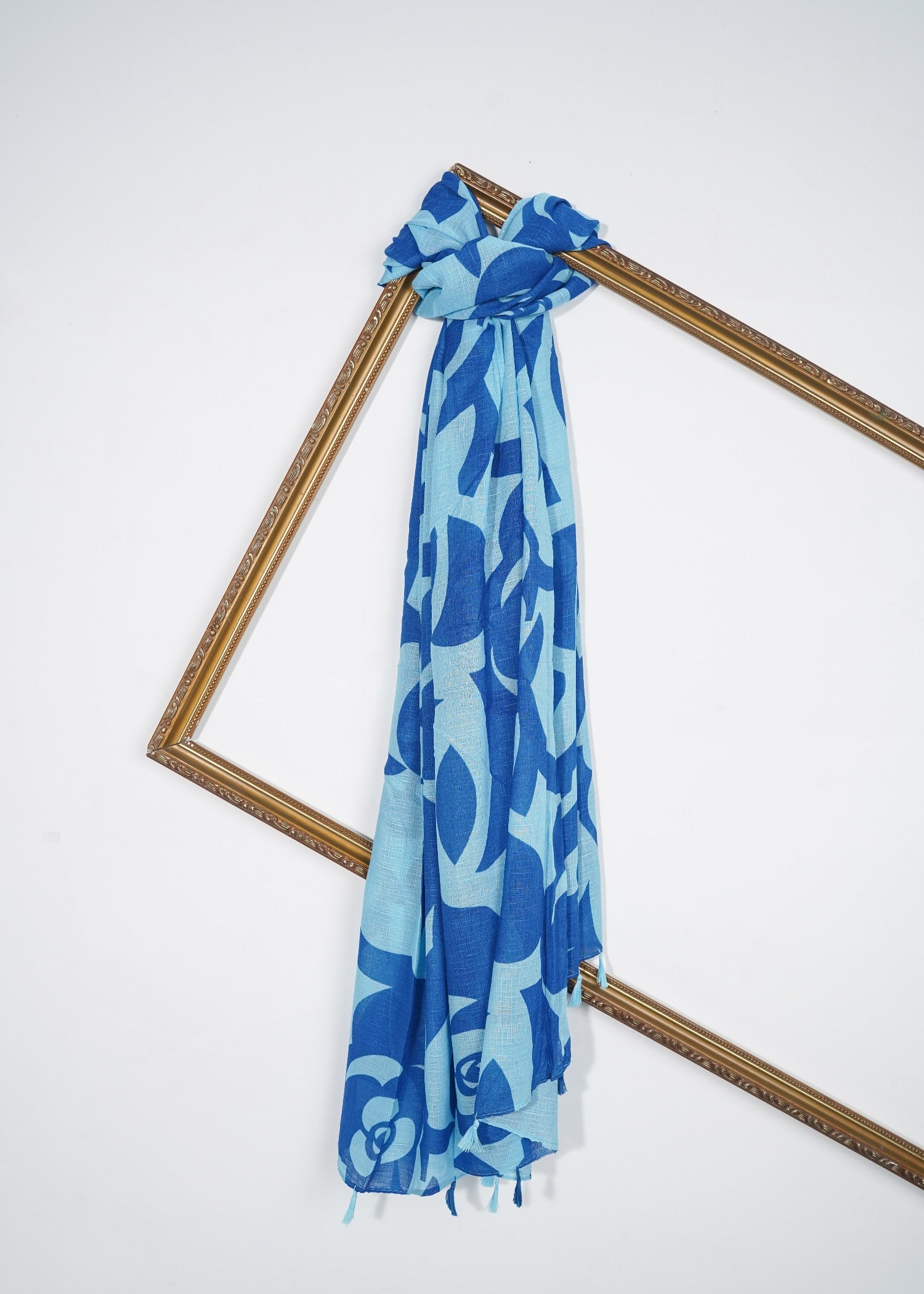 slub lawn Hijab in Blue, ice blue