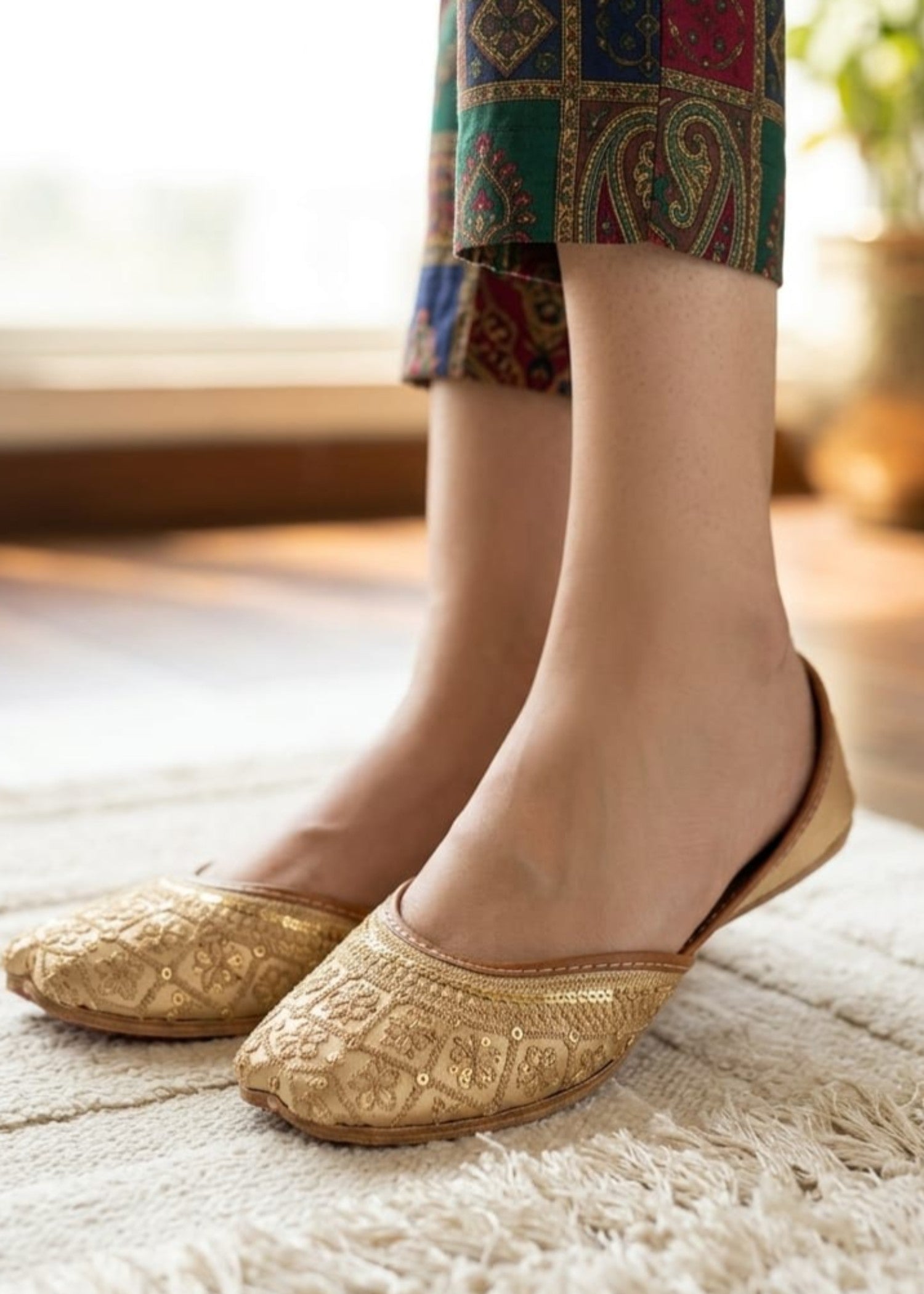 Khussa in Goldenrod by - High Quality Women Khussa PXR1280