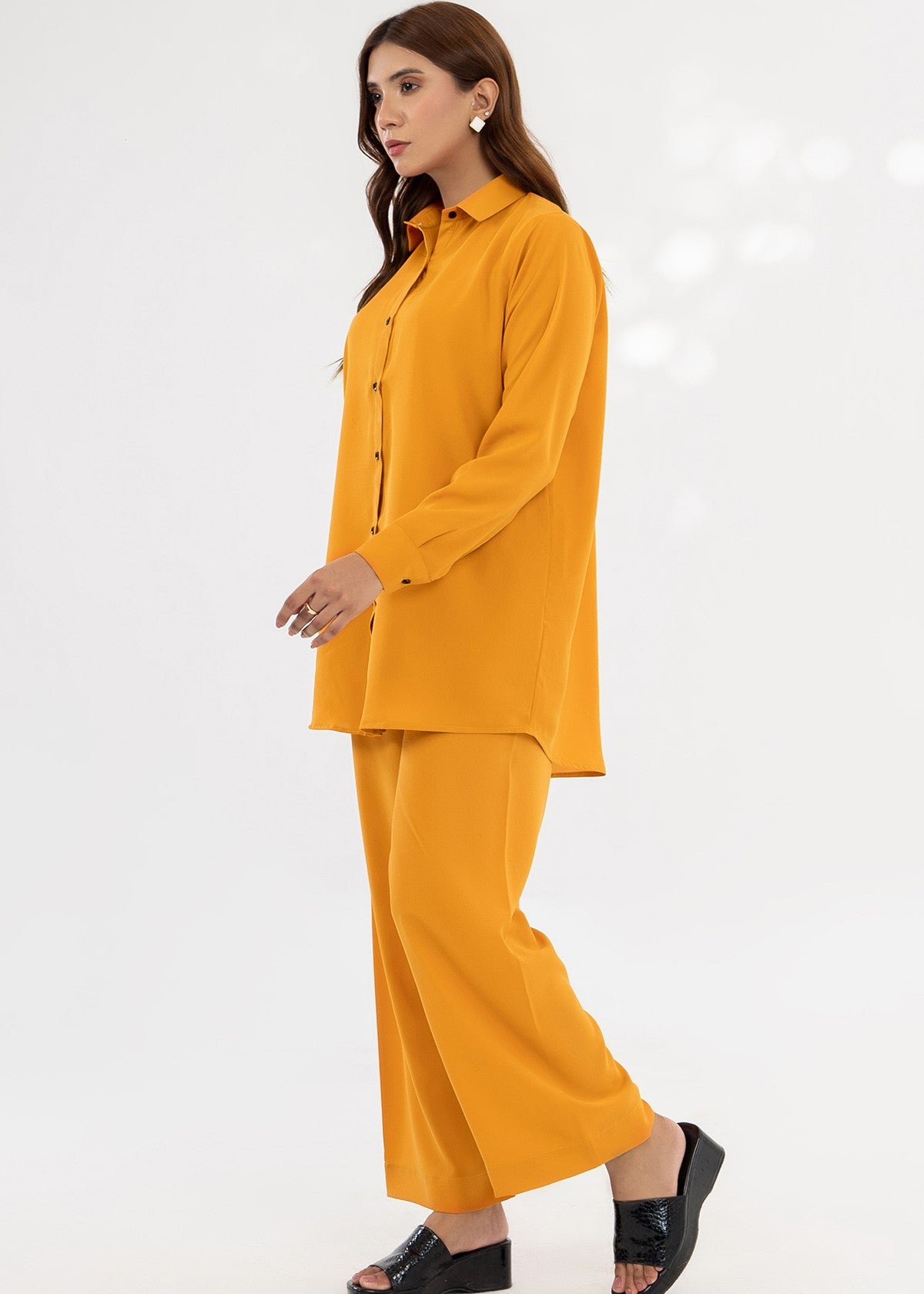 georgette Co Ord Sets in Mustard