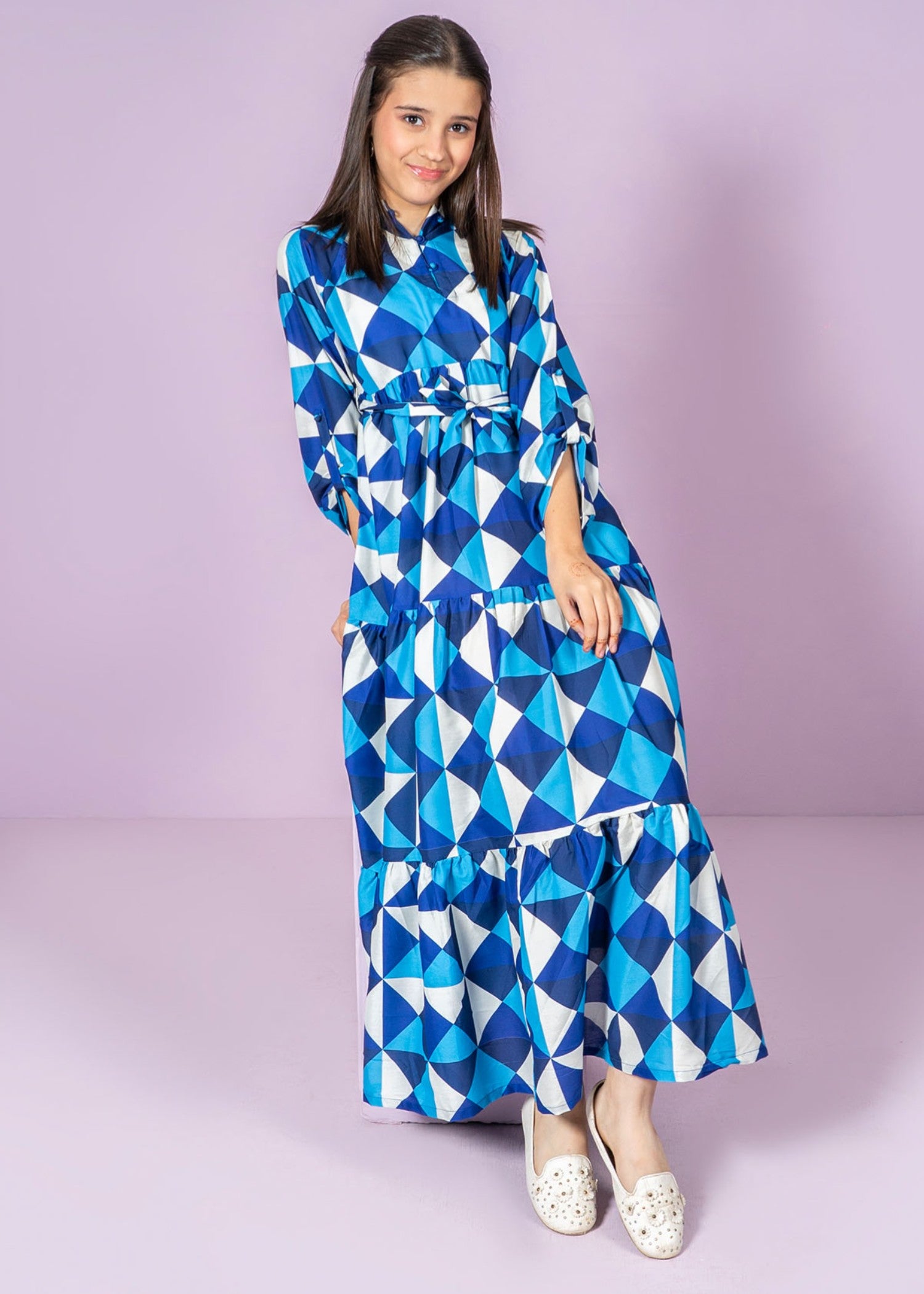 lawn Frock in Blue