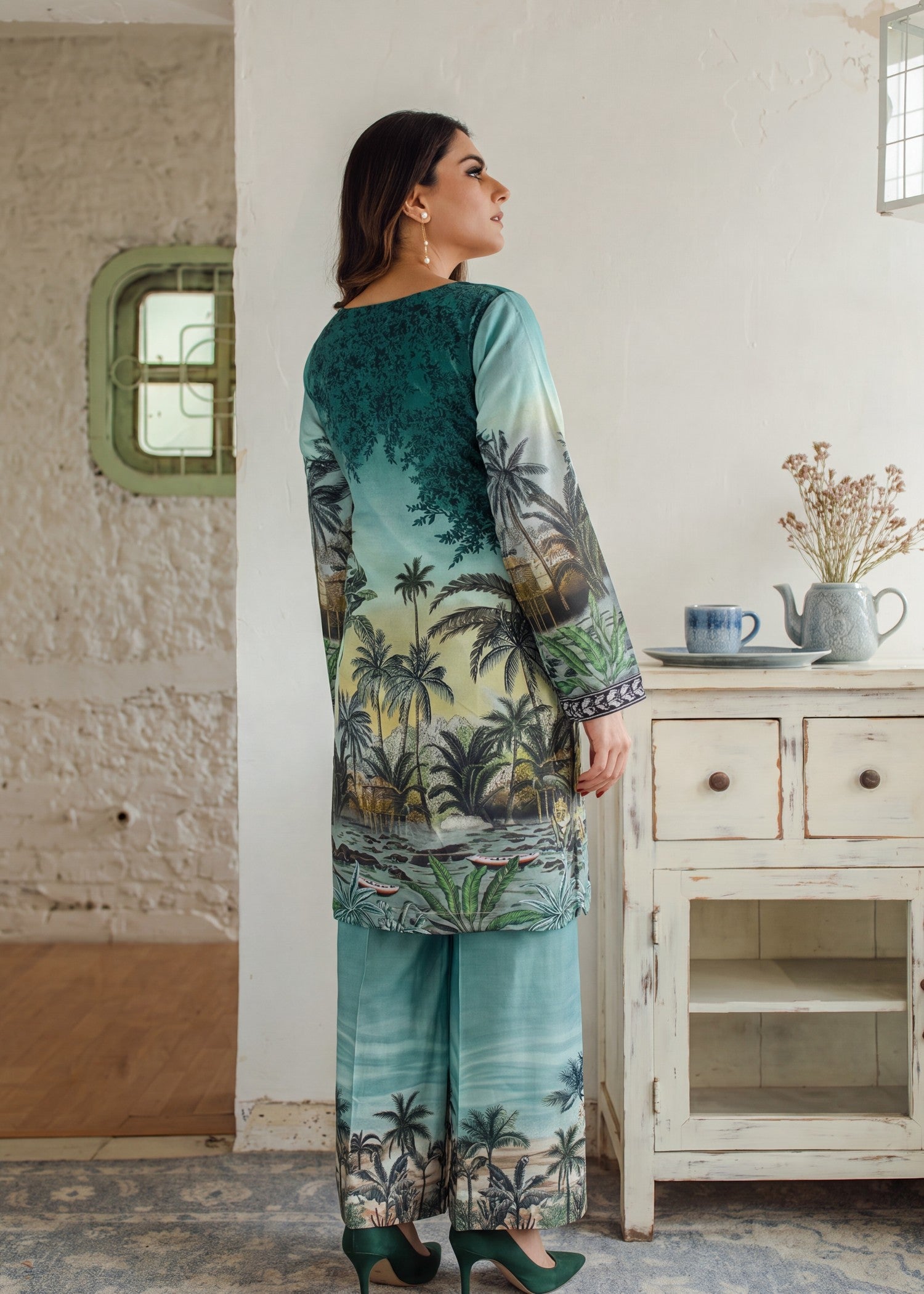 lawn Co Ord Sets in Sea green