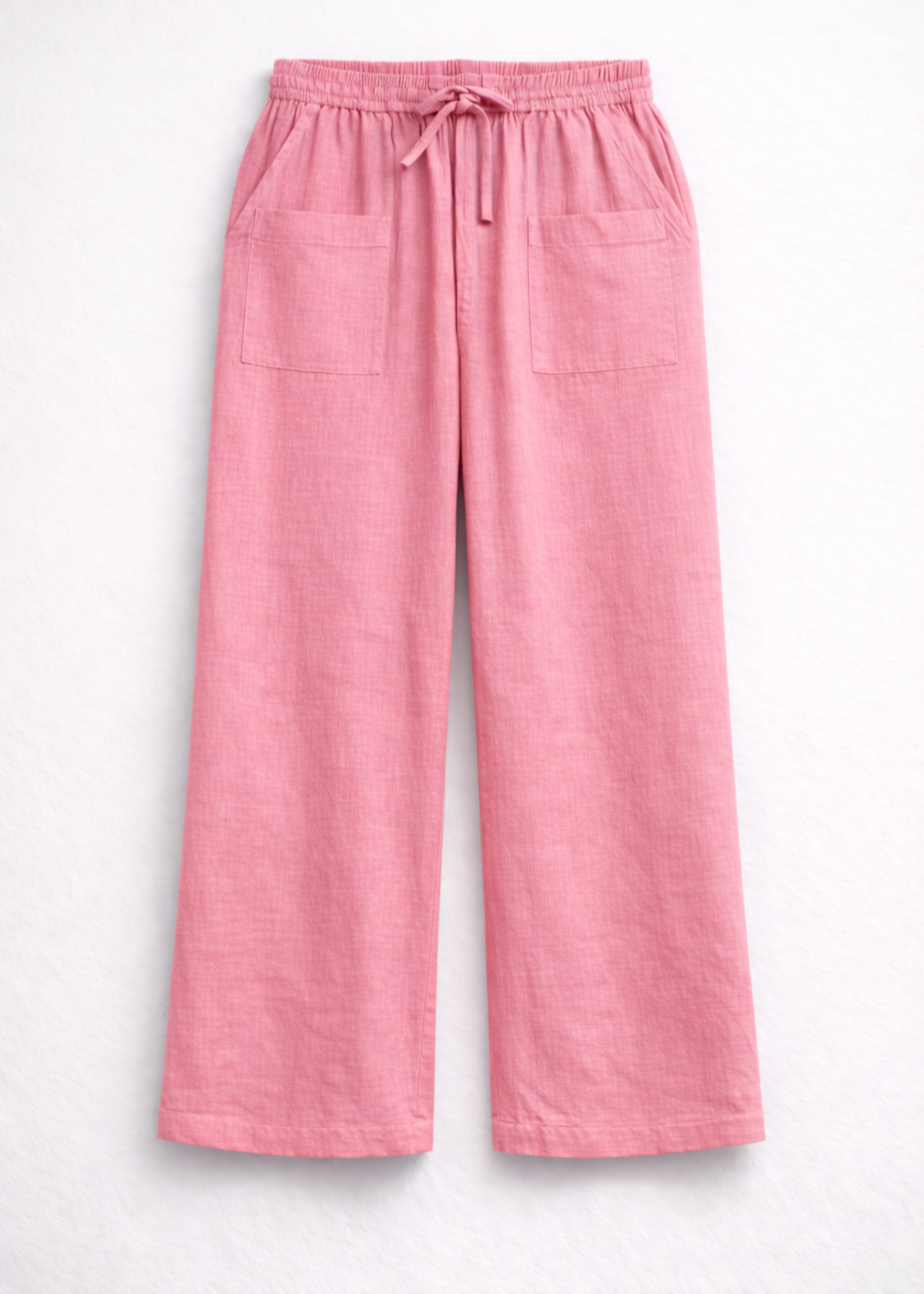 seersucker Trousers in Cherry blossom pink