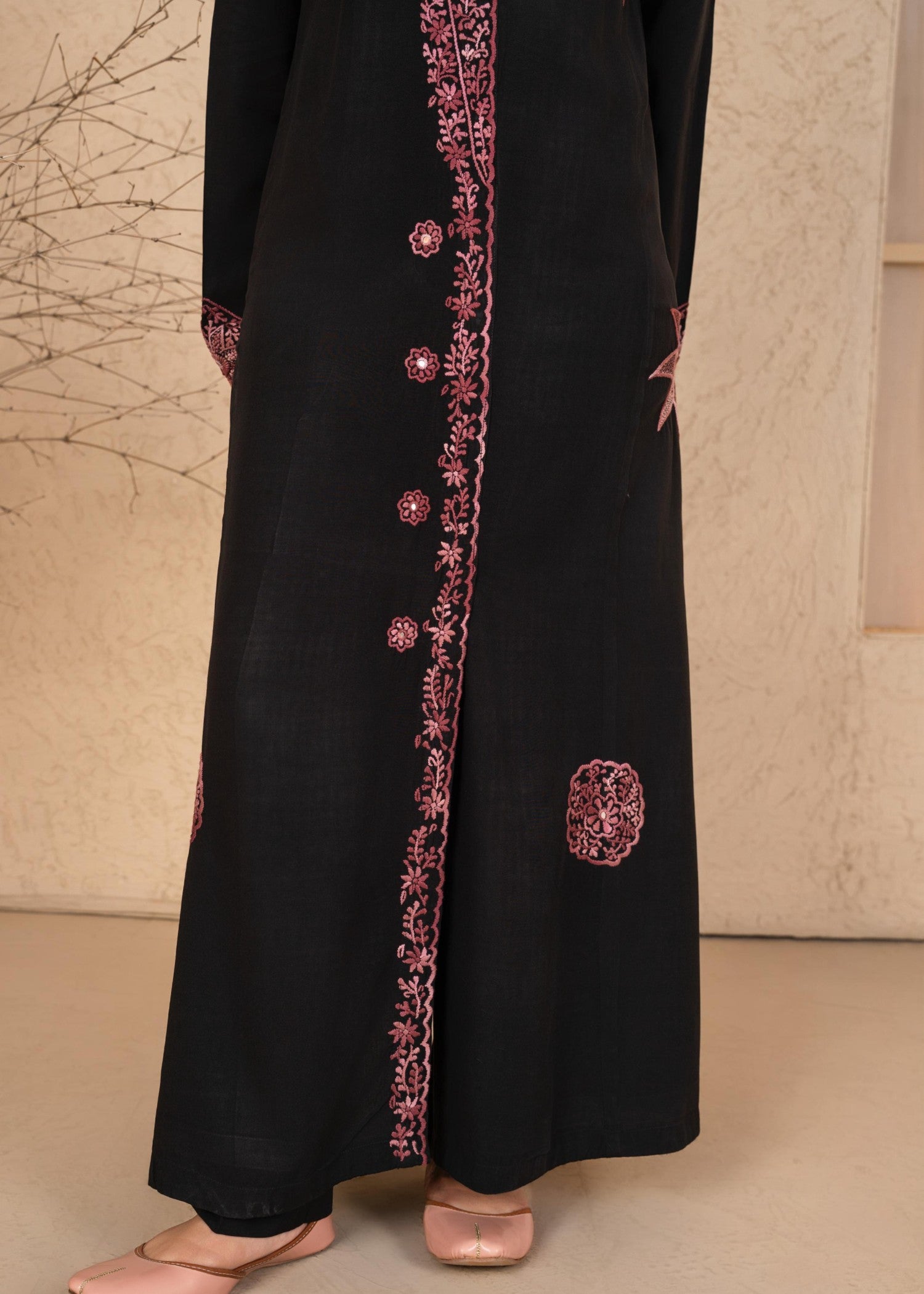 viscose Pishwas in Black