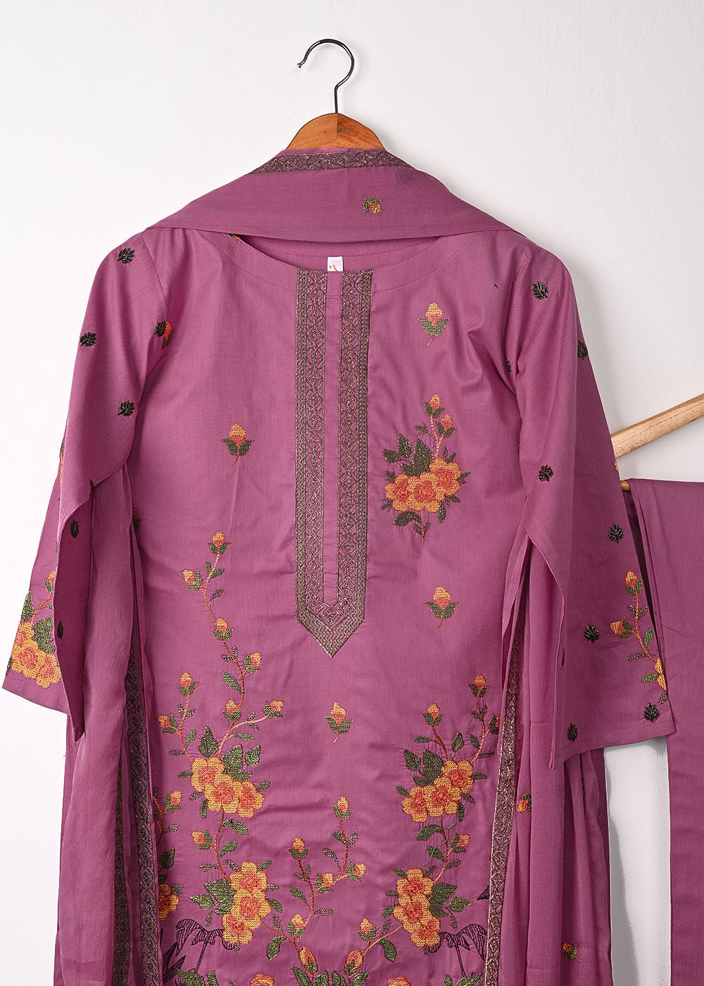 cotton Kurta Set in Mauve pink